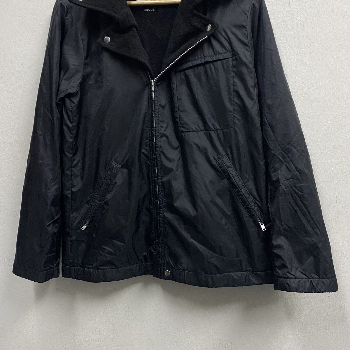 Zucca Vintage Zucca Nylon Biker Jacket Black Size US M / EU 48-50 / 2 - 5 Thumbnail