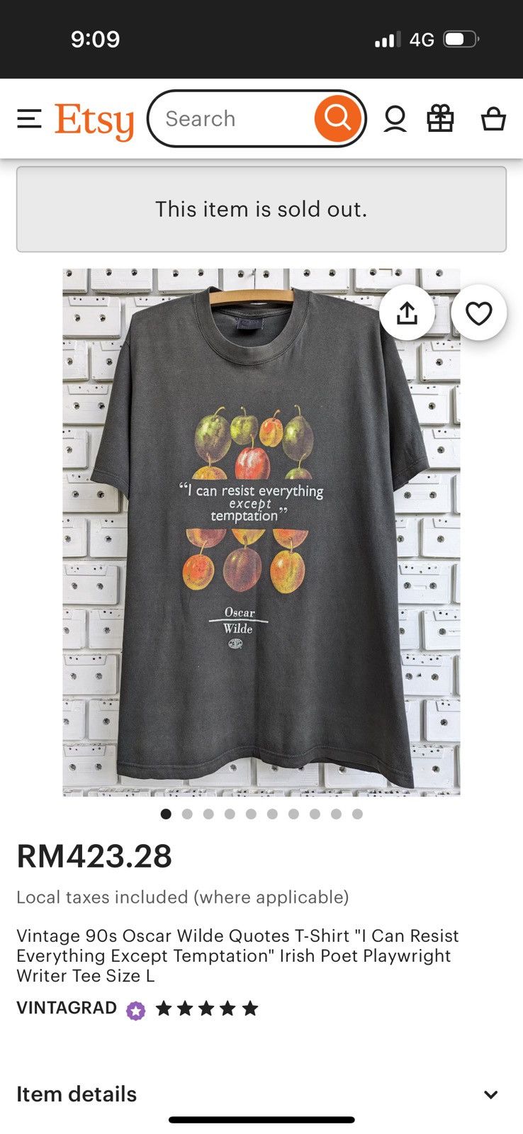 Other Vintage oscar wilde wording tee Size US M / EU 48-50 / 2 - 2 Thumbnail