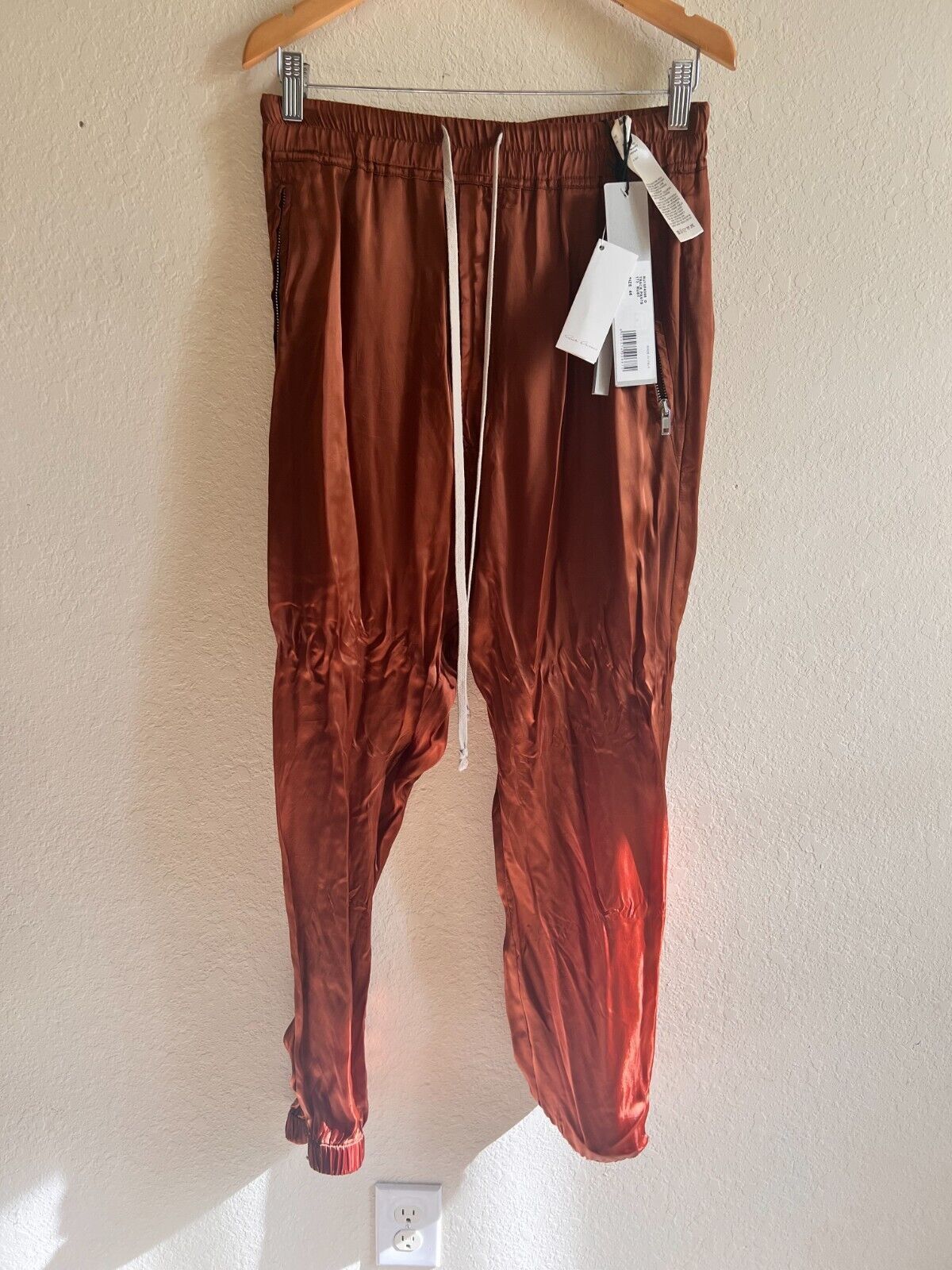 Rick Owens Mens Rick Owens Rust Pants 100% Cupro New with Tags Size US 32 / EU 48 - 11 Thumbnail