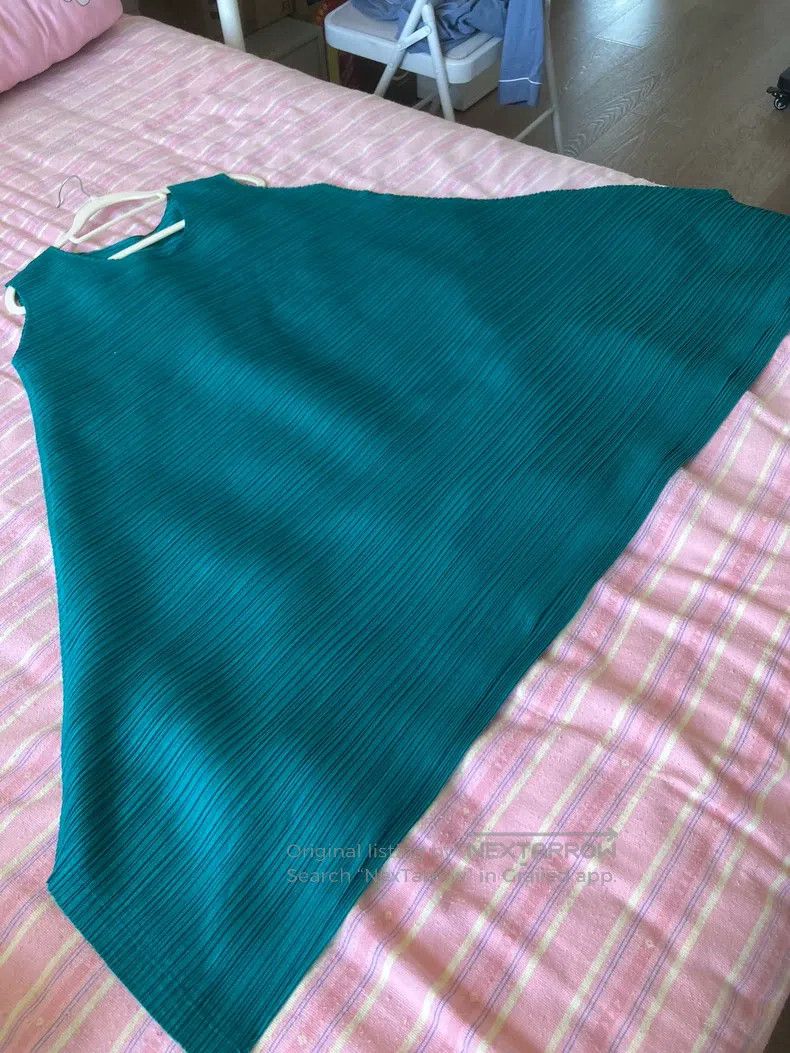Issey Miyake Issey Miyake Green Spring Dress Size L / US 10 / IT 46 - 3 Thumbnail