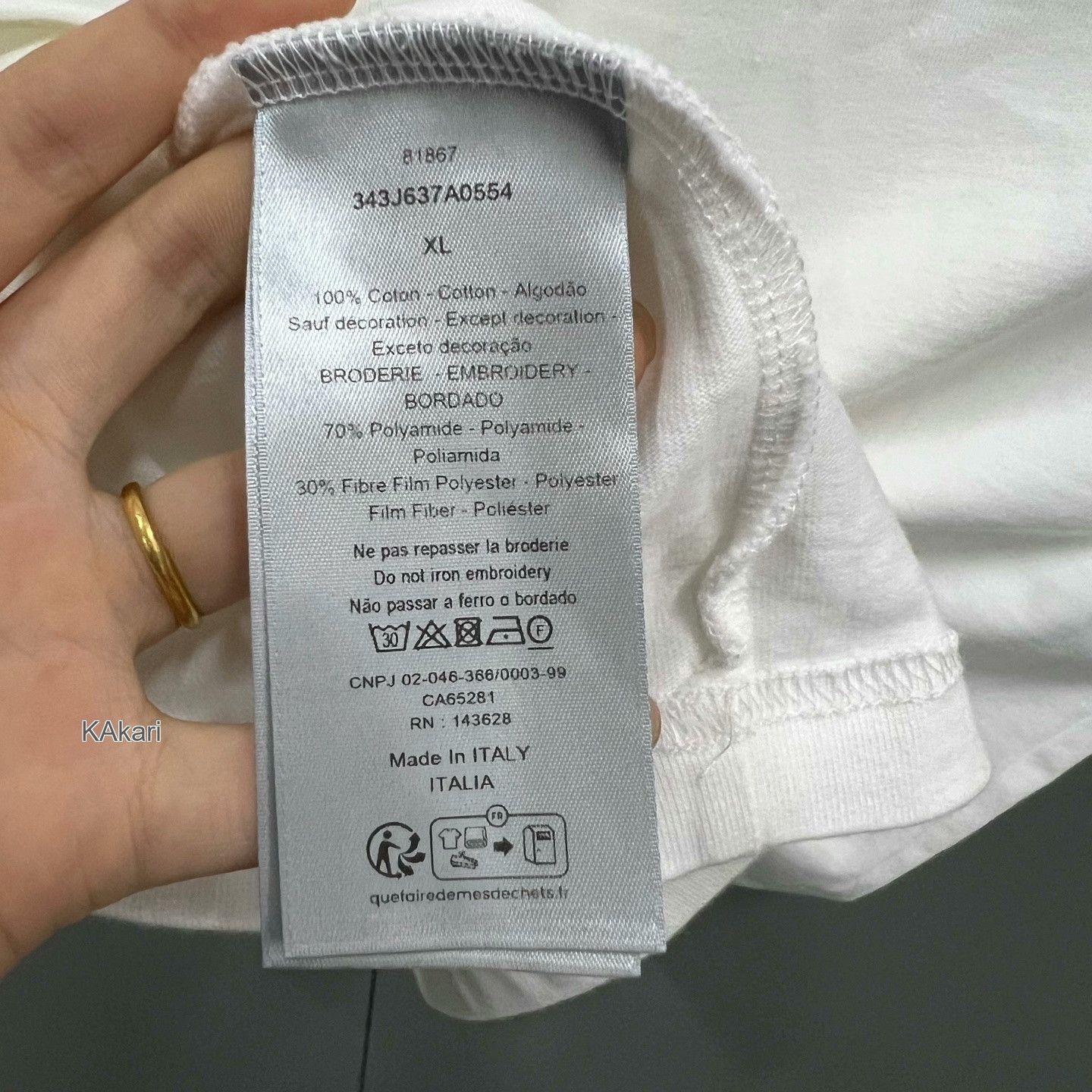Dior Dior White Letter Logo Short Sleeve Size US XL / EU 56 / 4 - 4 Thumbnail