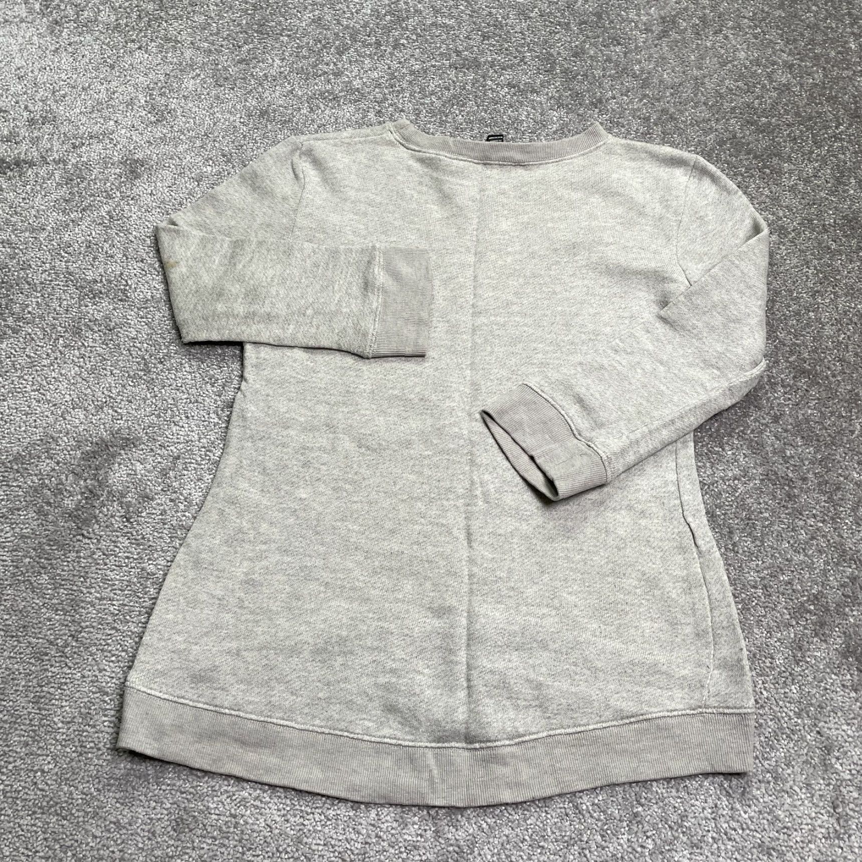AQUA Aqua Sweatshirt Womens Small Gray Graphic Crown Rhinestone by Bloomingdale's Pullover Casual All Seasons Long Sleeve Chest Size 37 in Regular Fit Size S / US 4 / IT 40 - 2 Thumbnail