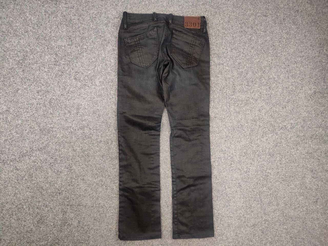 G-Star G Star Raw Elect Waxed Denim Low rise Jeans Y2K Style LGB Size 29" - 6 Thumbnail