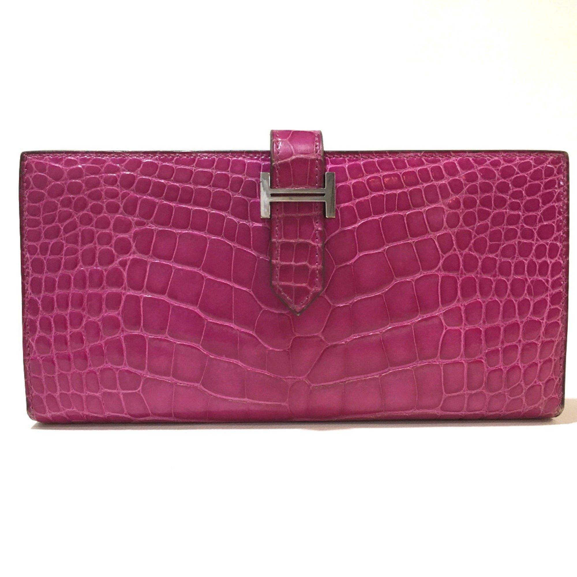 Hermes Hermes Bearn Souffle Bifold Long Wallet Rose Shepherd pink SilverHardware Size ONE SIZE - 1 Thumbnail
