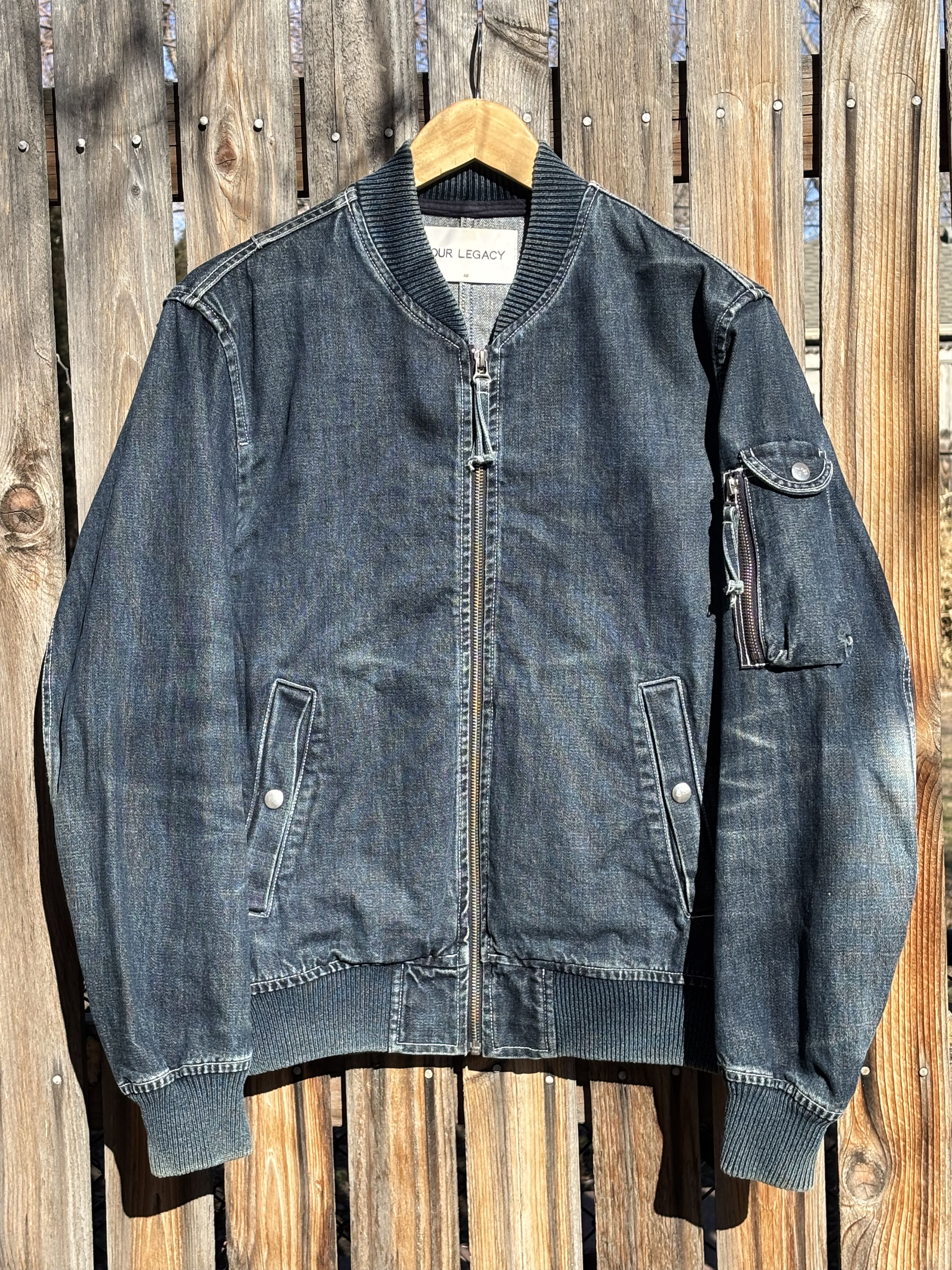 Our Legacy SS15 Our Legacy Japanese Raw Denim Bomber 46 Size US S / EU 44-46 / 1 - 2 Thumbnail
