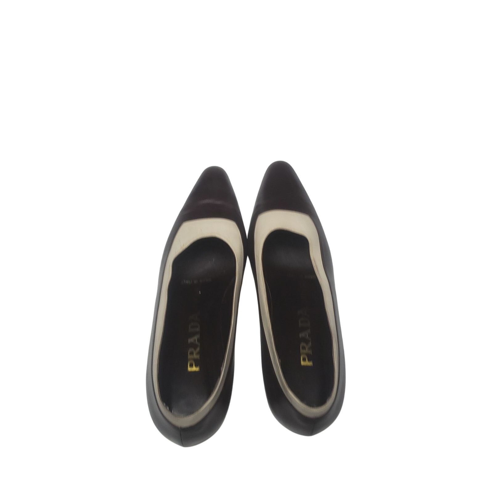 Prada Vintage Prada leather Heels tan and brown Size US 8 / IT 38 - 5 Thumbnail