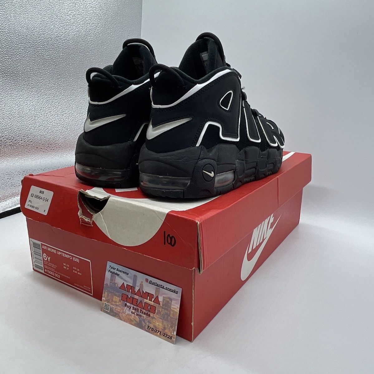 Nike Air more uptempo black Size US 6 / EU 39 - 5 Thumbnail
