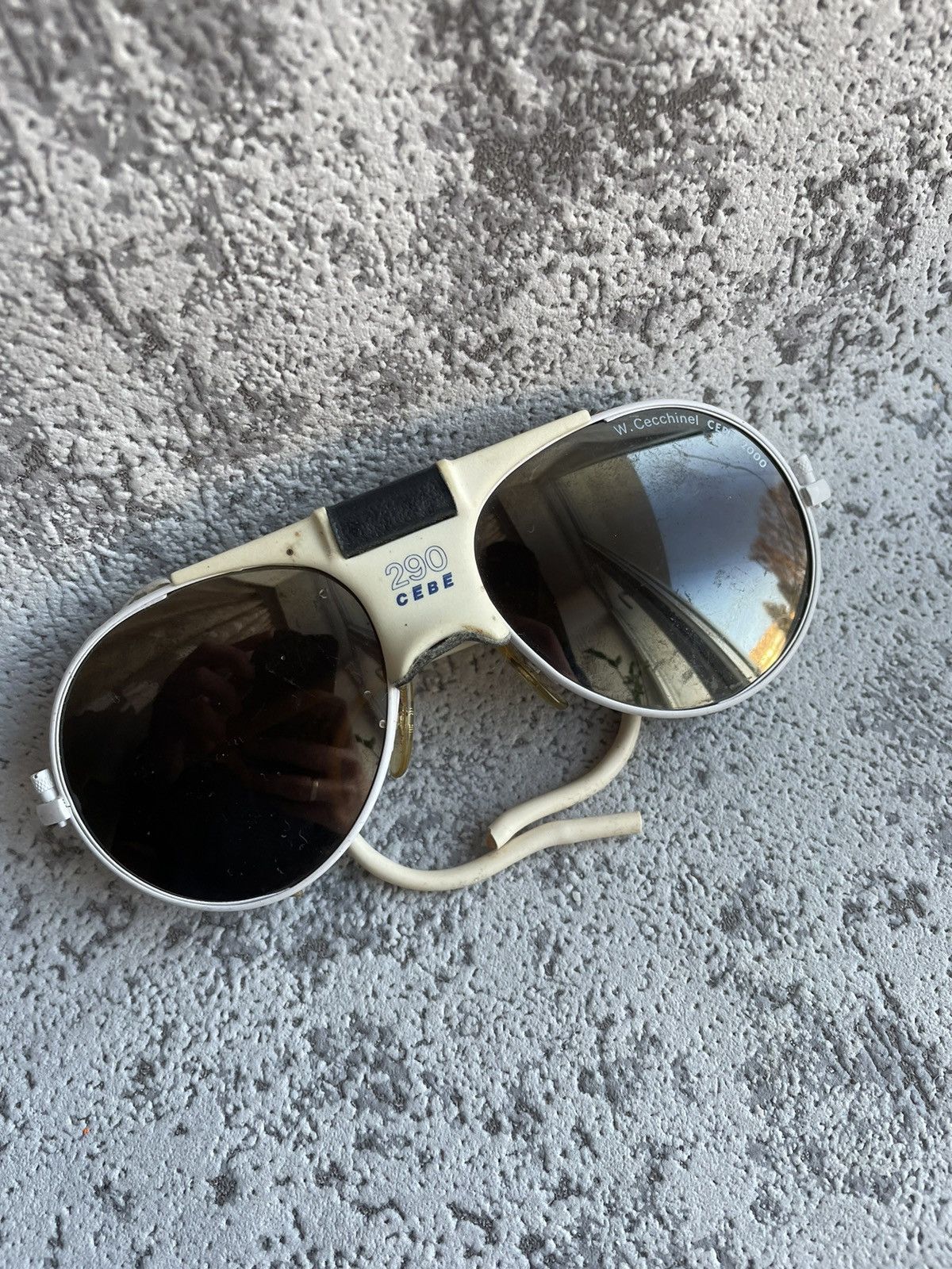 Vintage Rare Cebe 290 Vintage W. Cecchinel Leather Sunglasses Size ONE SIZE - 1 Thumbnail