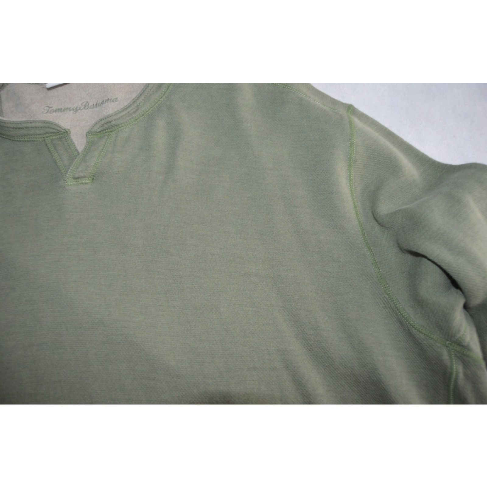 Tommy Bahama Tommy Bahama Sweater Mens Big 3XLB Green Khaki Reversible Pullover Knit V-Neck Long Sleeve Casual Size US XXL / EU 58 / 5 - 5 Thumbnail