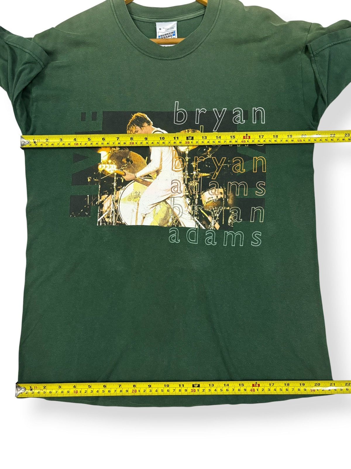 Fruit Of The Loom Vintage 1999 Screen Stars Bryan Adams Tour Faded T-shirt Size US M / EU 48-50 / 2 - 13 Thumbnail