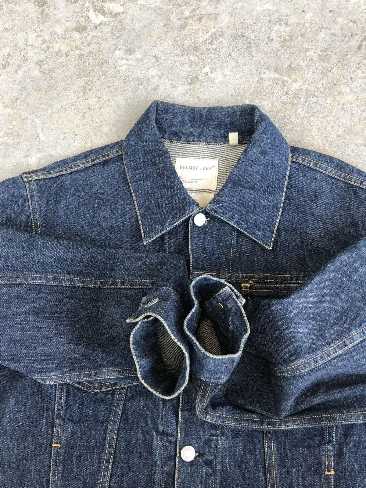 Helmut Lang Helmut Lang Denim Jacket Classic Denim Distressed Size US L / EU 52-54 / 3 - 9 Thumbnail