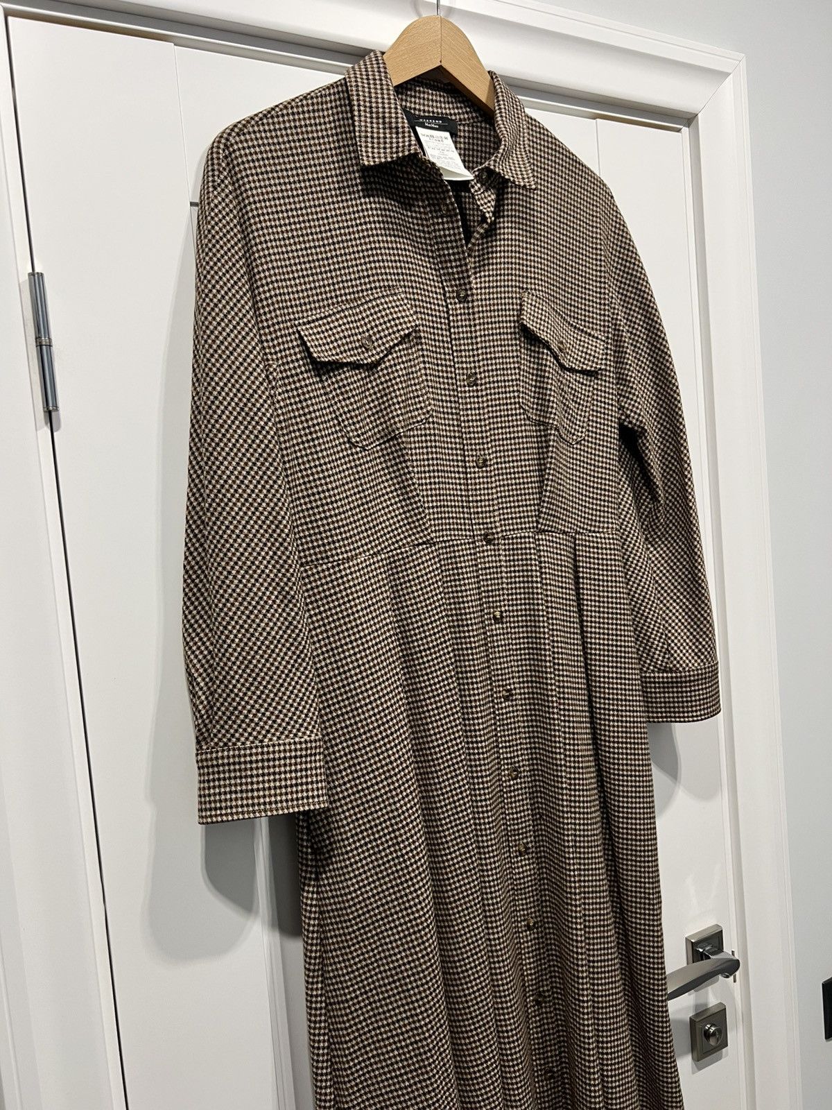 Weekend Max Mara Max Mara Weekend Otaria Patterned Wool Shirt Dress Size M / US 6-8 / IT 42-44 - 10 Thumbnail