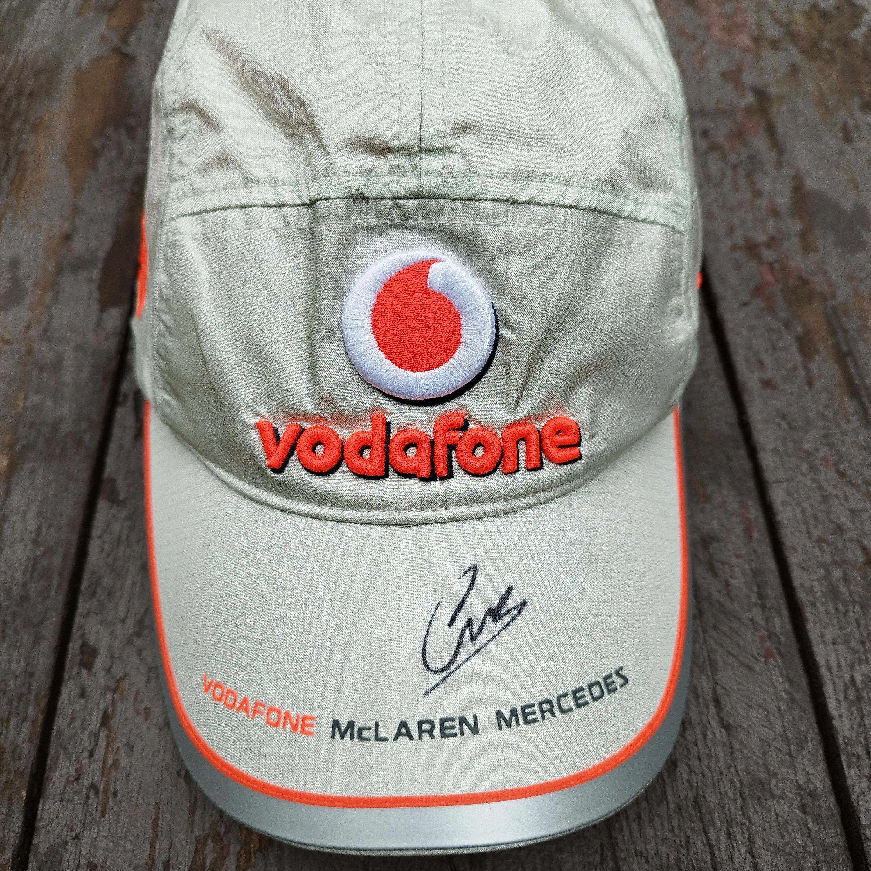 Formula 1 Lewis Hamilton Hand-Signed Vodafone McLaren Mercedes F1 Cap Size ONE SIZE - 6 Thumbnail