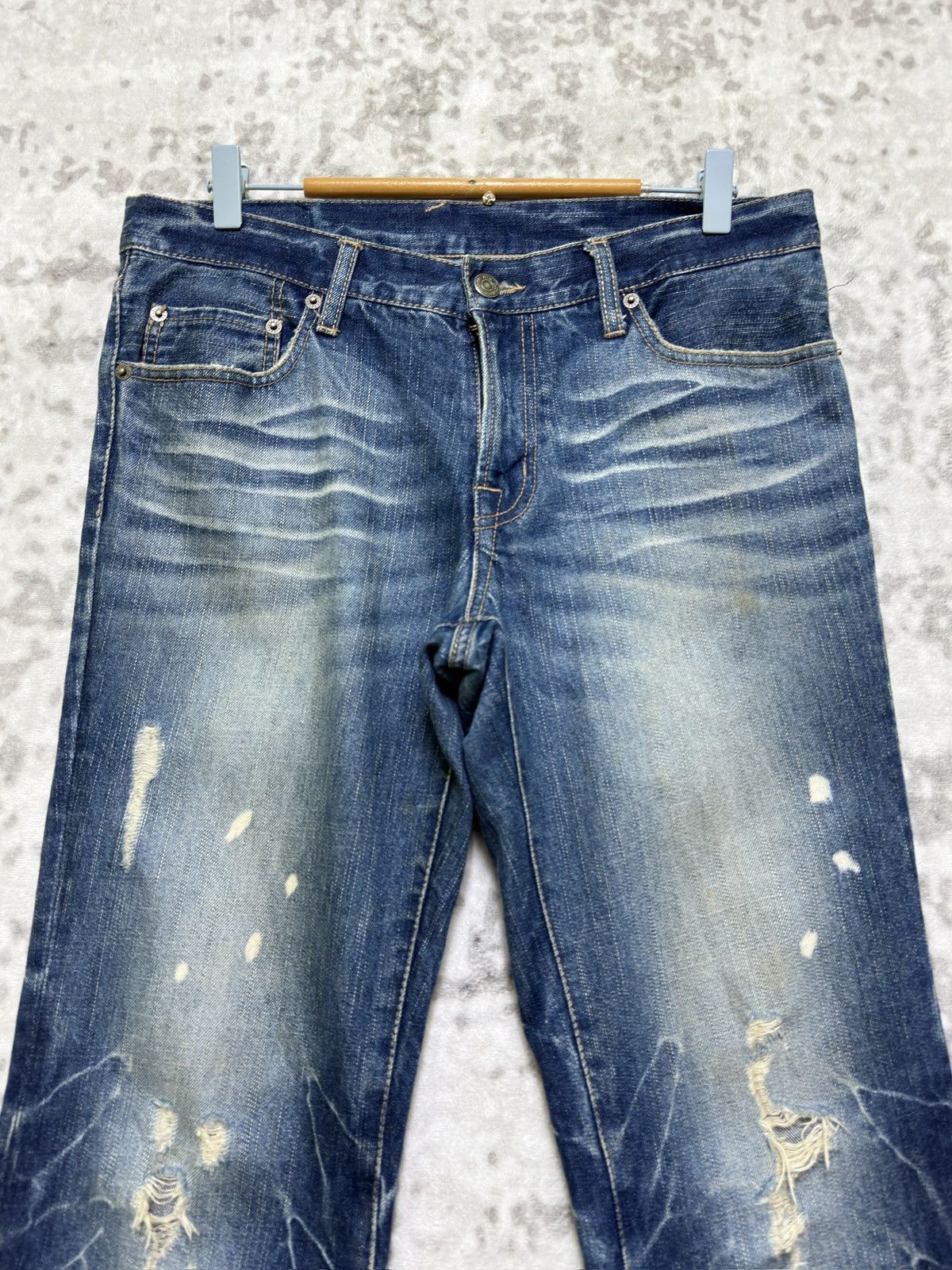 PPFM Vintage PPFM Bootcut Flared Paint Splatter Distressed Japan Size US 32 / EU 48 - 3 Thumbnail