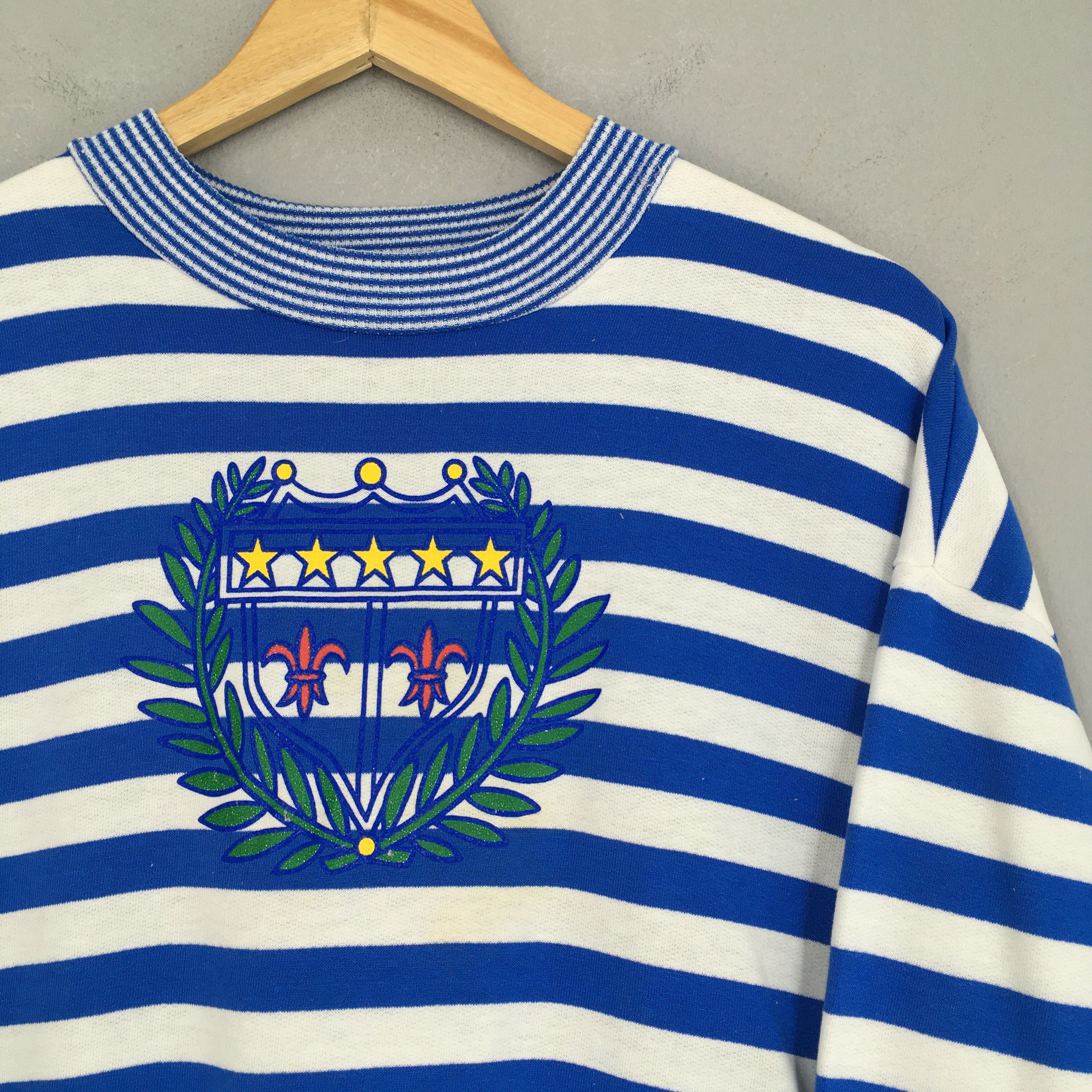 NCAA Vintage Ashley Hall Stripes Sweatshirt Medium Size US M / EU 48-50 / 2 - 2 Thumbnail