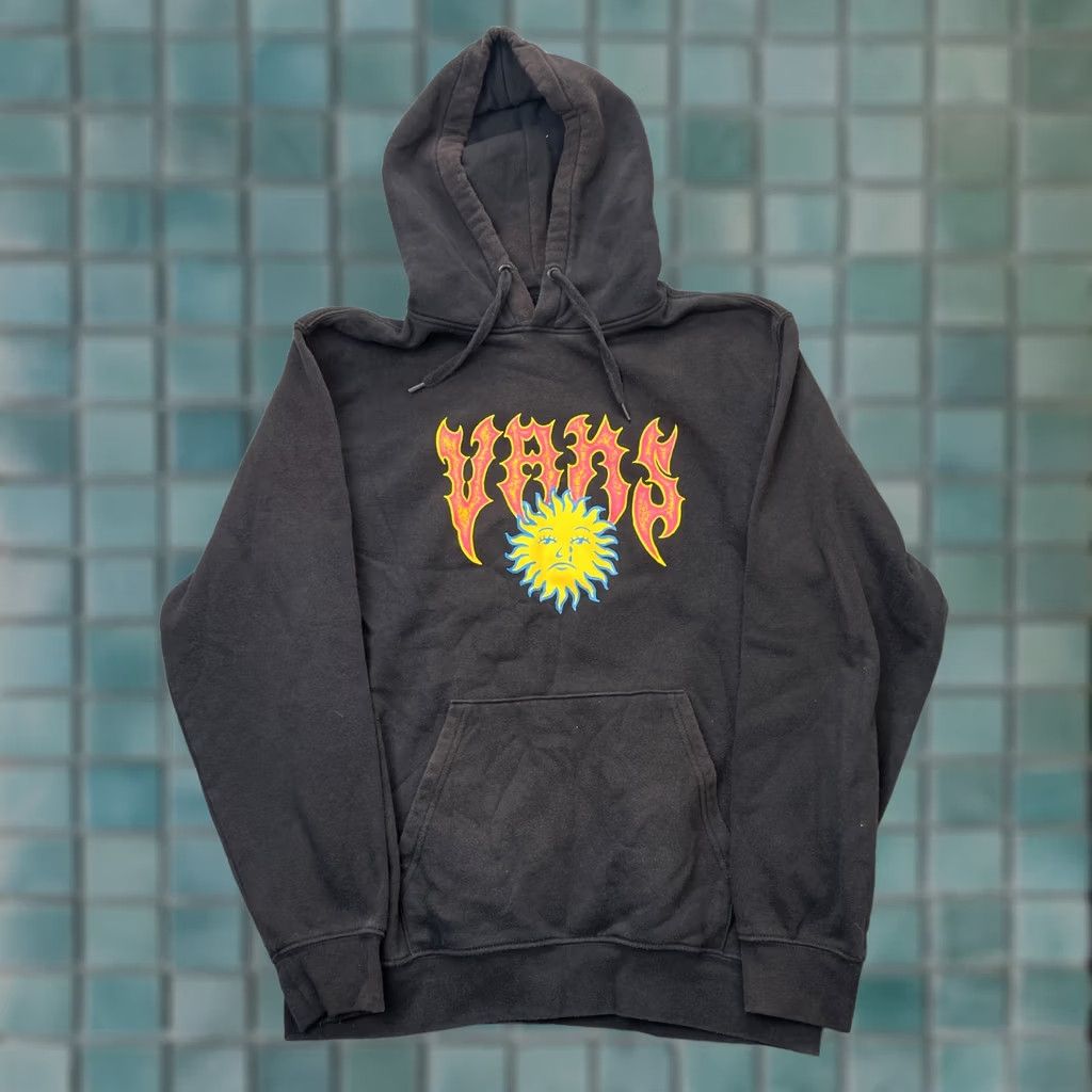 Vans Vans Hoodie Mens Small Black Bummer Graphic Print Lined Fleece Crew Neck Pullover Sweatshirt Easy Fit Logo Casual Warm Winter Fall Outdoors Mens Size US S / EU 44-46 / 1 - 1 Thumbnail