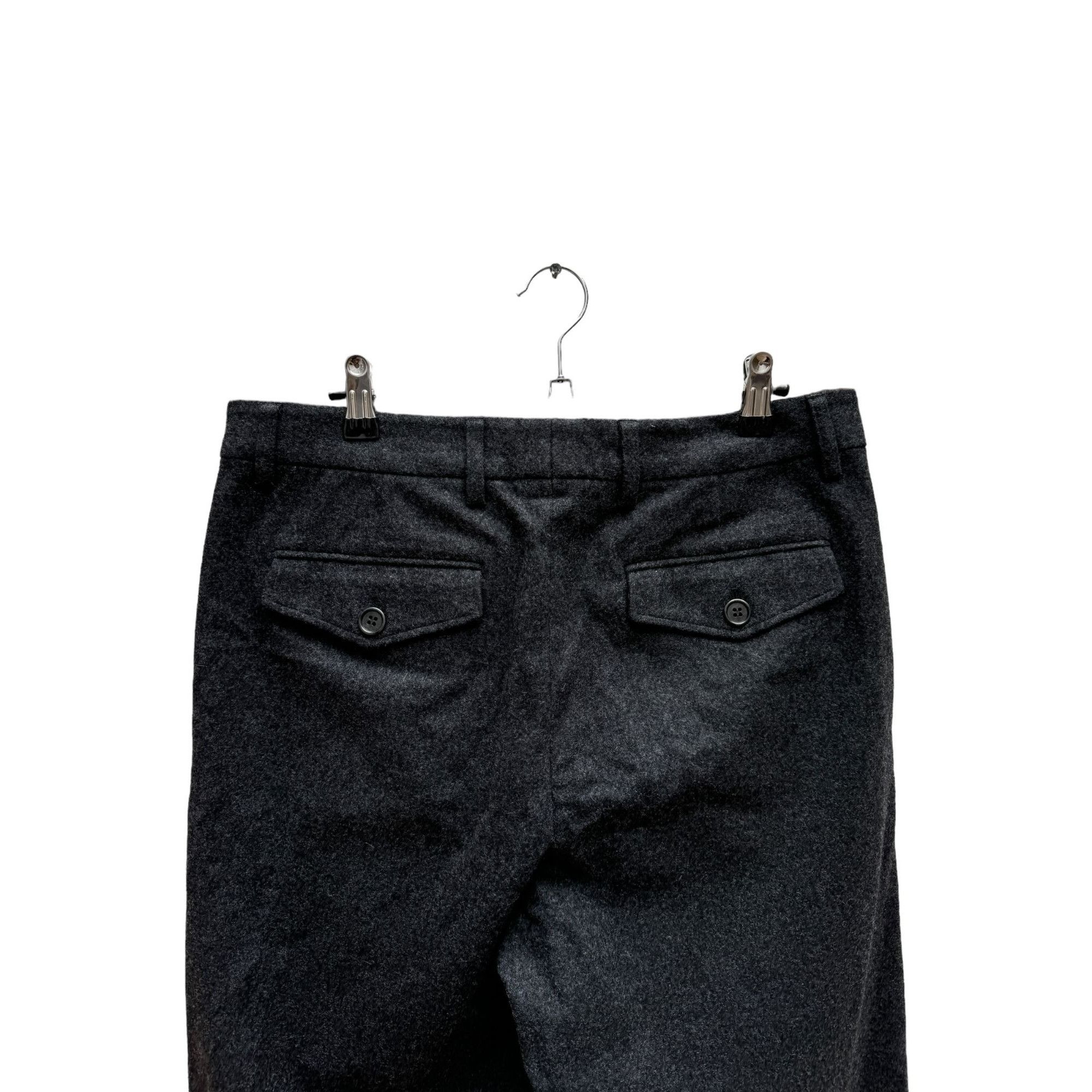 Dries Van Noten Grey Wool Wide Pants Size US 30 / EU 46 - 4 Thumbnail