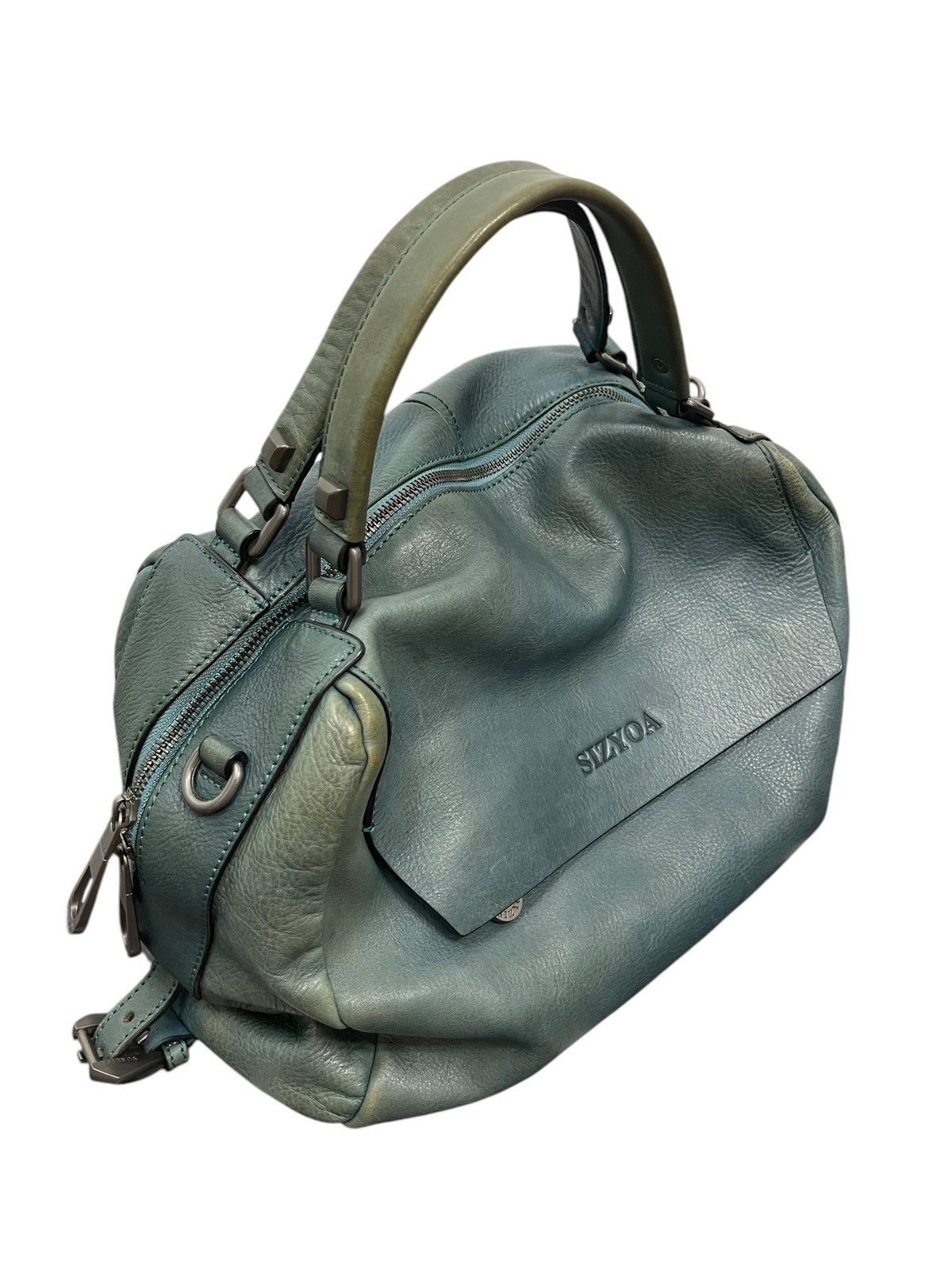 Japanese Brand Full Leather Sizyoa Boston Bag 1🟩2 Size ONE SIZE - 5 Thumbnail