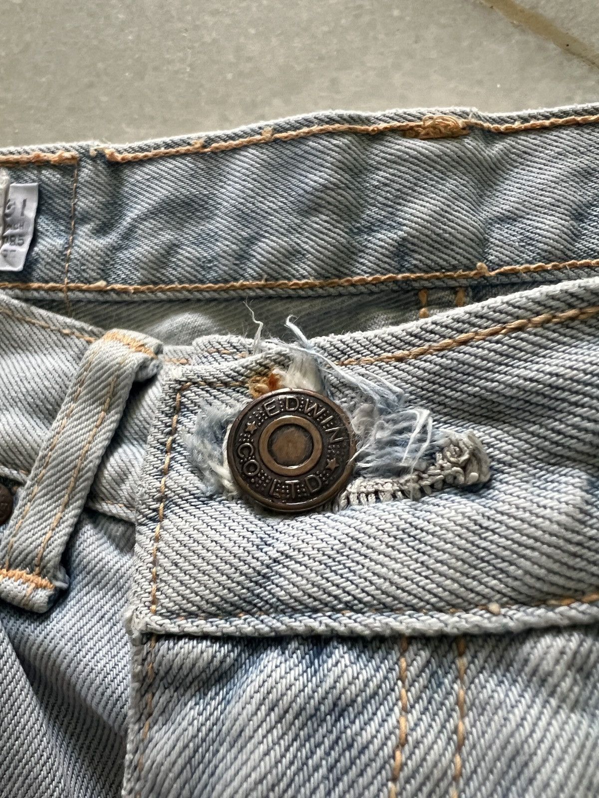 Edwin × Vintage RARE VINTAGE 70's EDWIN BAGGY JEANS Size US 31 - 5 Thumbnail