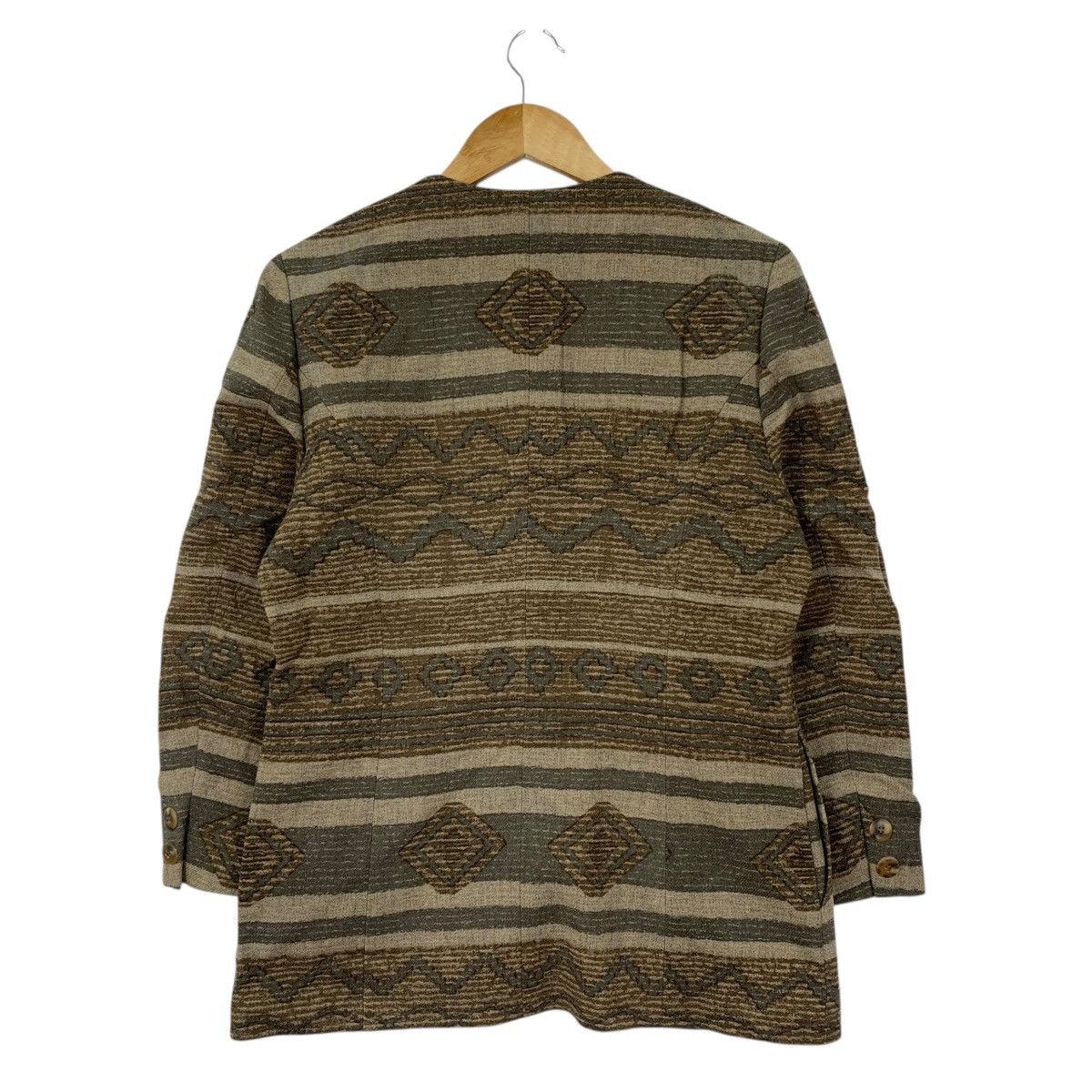 Aquascutum AQUASCUTUM OF LONDON Stripes Navajo Aztec Coat Jacket Size S / US 4 / IT 40 - 4 Thumbnail