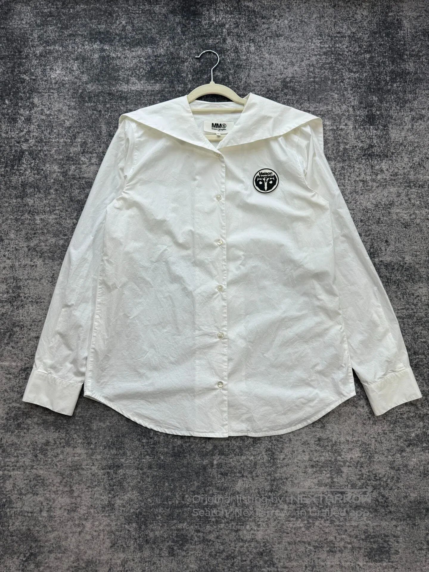 Maison Margiela Maison Margiela White Sailor Collar Shirt| Size S / US 4 / IT 40 - 2 Thumbnail