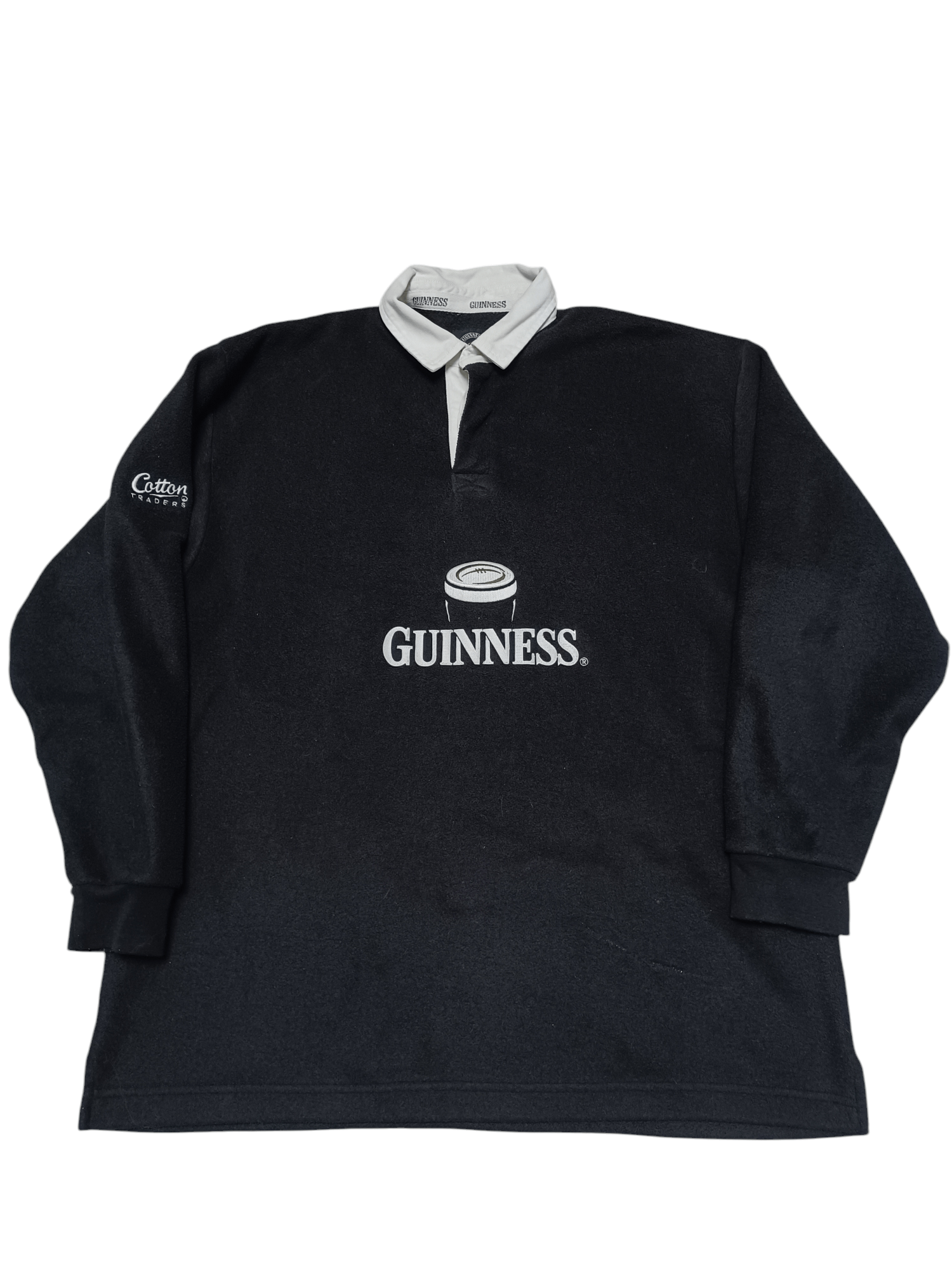 Cotton Traders GUINNESS VINTAGE FLEECE MERCH RUGBY SHIRT COTTON TRADERS Size US XL / EU 56 / 4 - 1 Thumbnail
