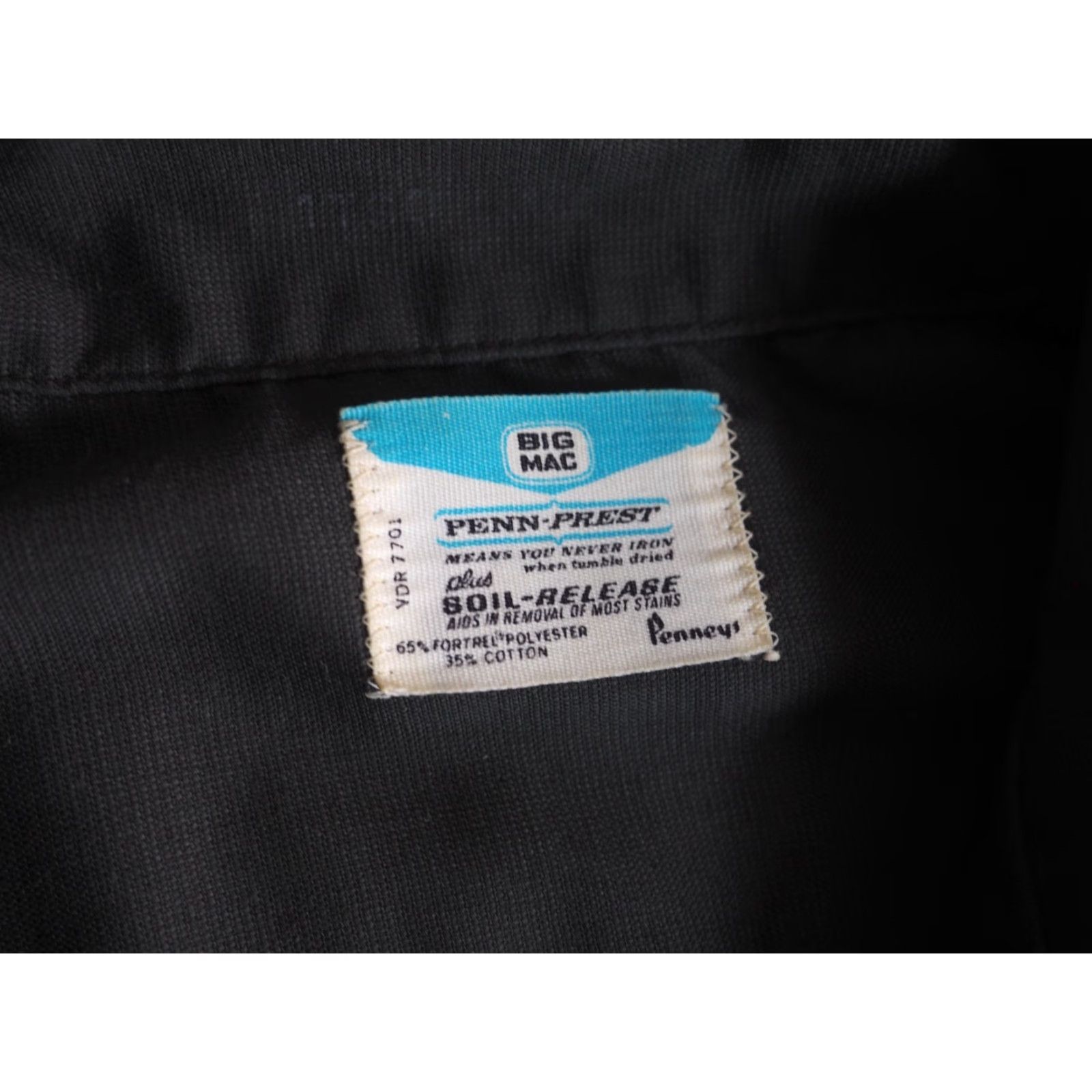 Vintage VTG 60s Big Mac Penneys Dark Green Grunge Crop Button Pocket Shirt Mens L Size US L / EU 52-54 / 3 - 4 Thumbnail
