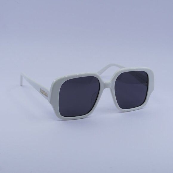 Loewe Loewe LW40134U 25A Sunglasses Ivory Square Frame, Smoke Size ONE SIZE - 4 Thumbnail