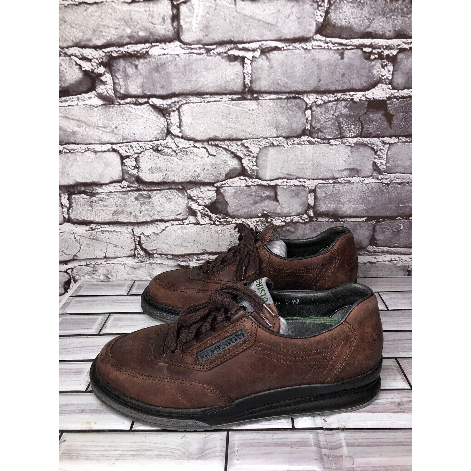 Mephisto Mephisto Runoff Air-Jet System Brown Leather Sneaker Shoes W Size US 8 / IT 38 - 14 Thumbnail