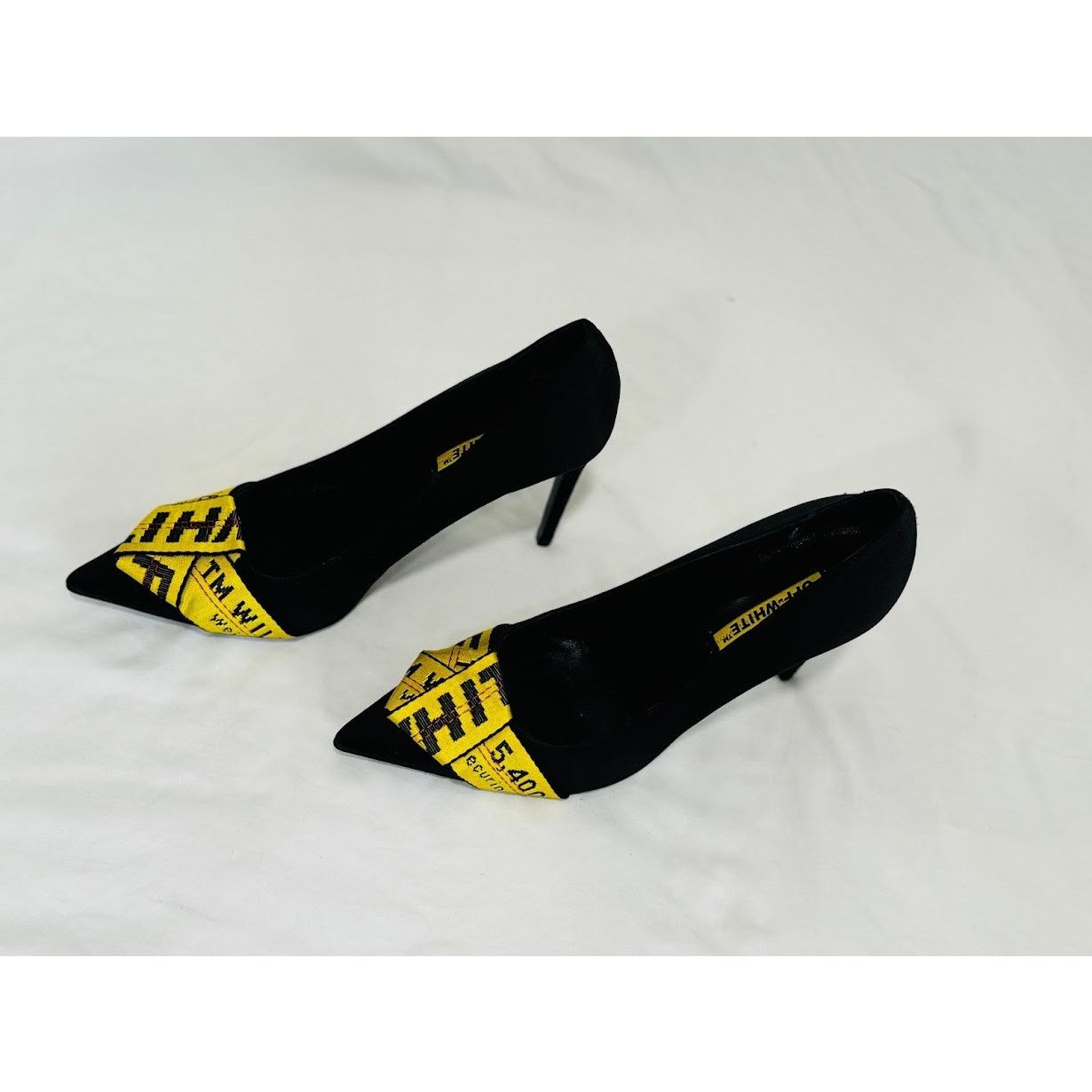 Off-White o1rshd1 Commercial Bow Pumps in Black / Yellow Size US 10.5 / IT 40.5 - 13 Thumbnail