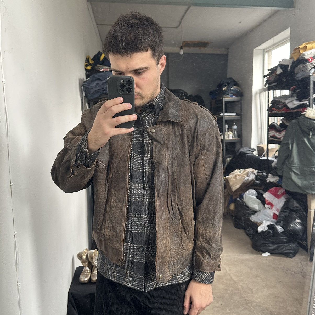 Vintage Vintage Brown Leather Jacket Travis Scott Size US M / EU 48-50 / 2 - 13 Thumbnail