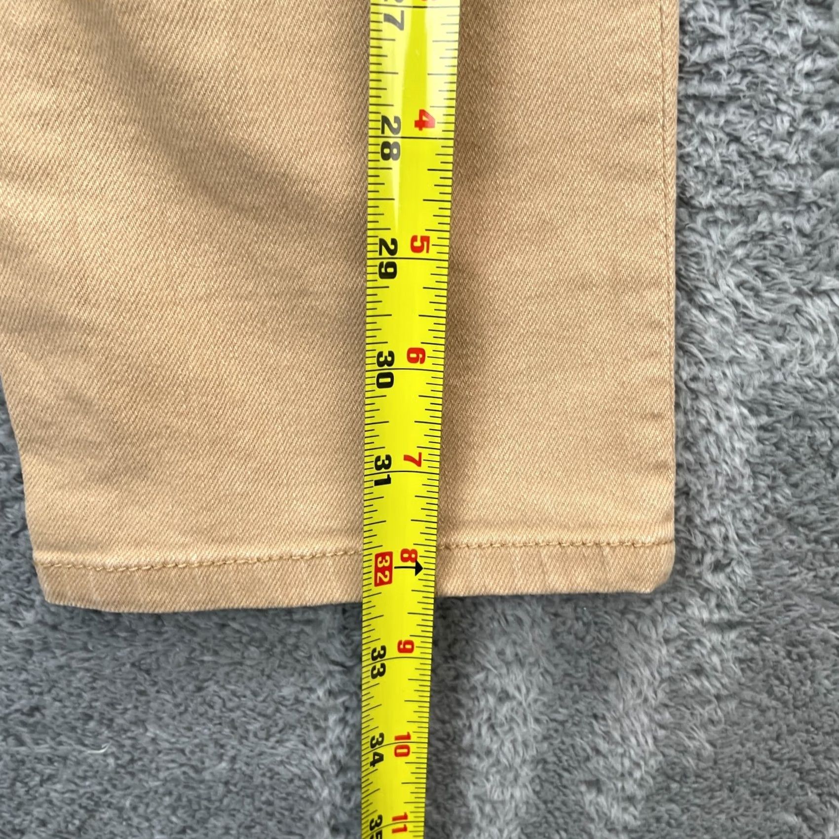 Ralph Lauren Lauren Ralph Lauren Jeans Womens 10 Petite Beige Cotton Stretch Straight Leg Jeans 5-Pocket Denim City Preppy Distressed-Free Regular Inseam 22 in Size 32" / US 10 / IT 46 - 6 Thumbnail