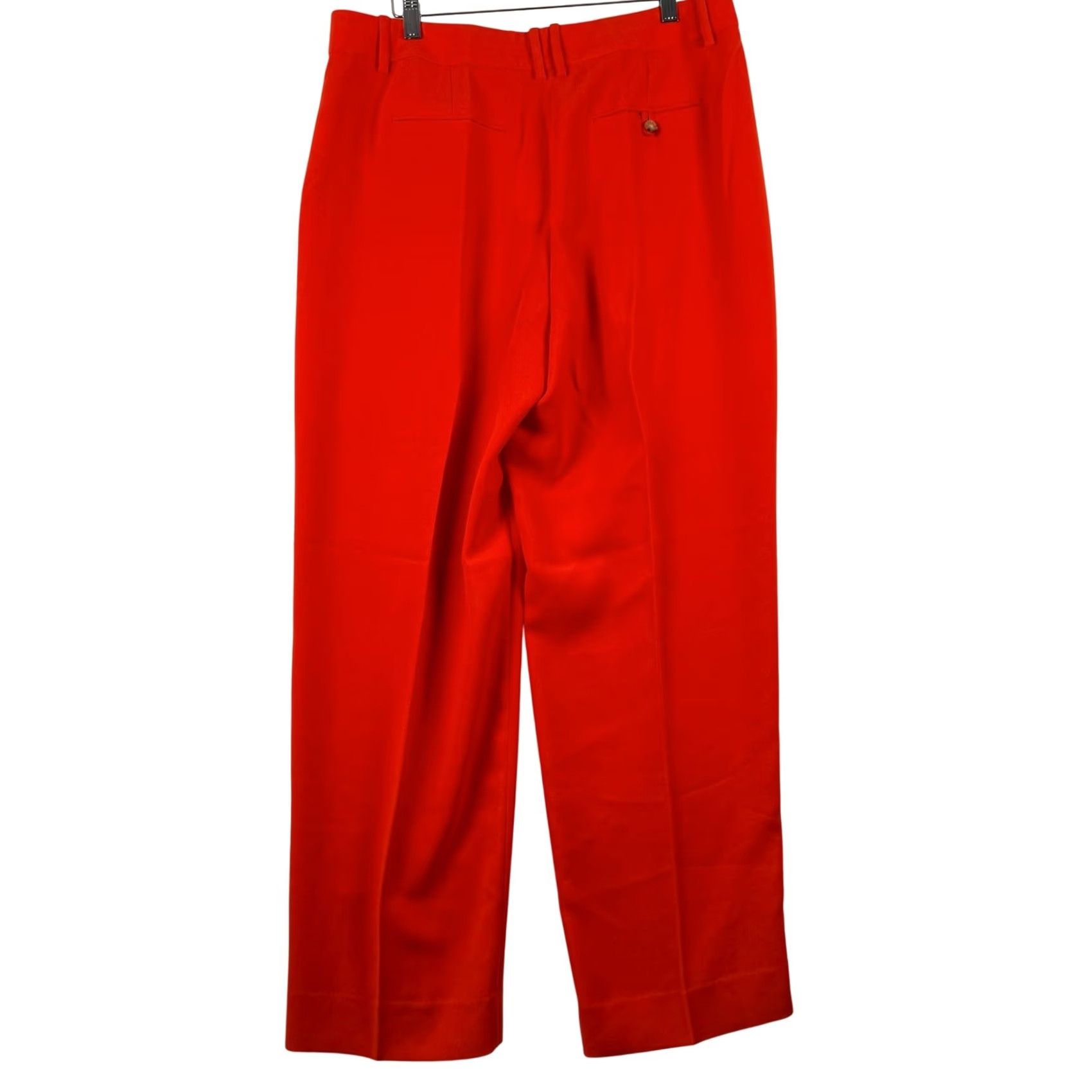 J.Crew J.Crew Pants Bright Red Crepe Pleated High Rise Straight Leg NWT BN157 12 Women's Trousers Dress Pants Daily Workwear Size 34" / US 12 / IT 48 - 3 Thumbnail