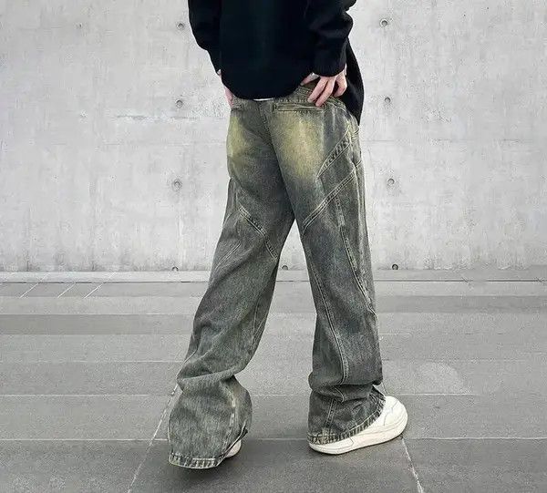 Japanese Brand Vintage Flared Wide Leg Jeans Size US 31 - 3 Thumbnail