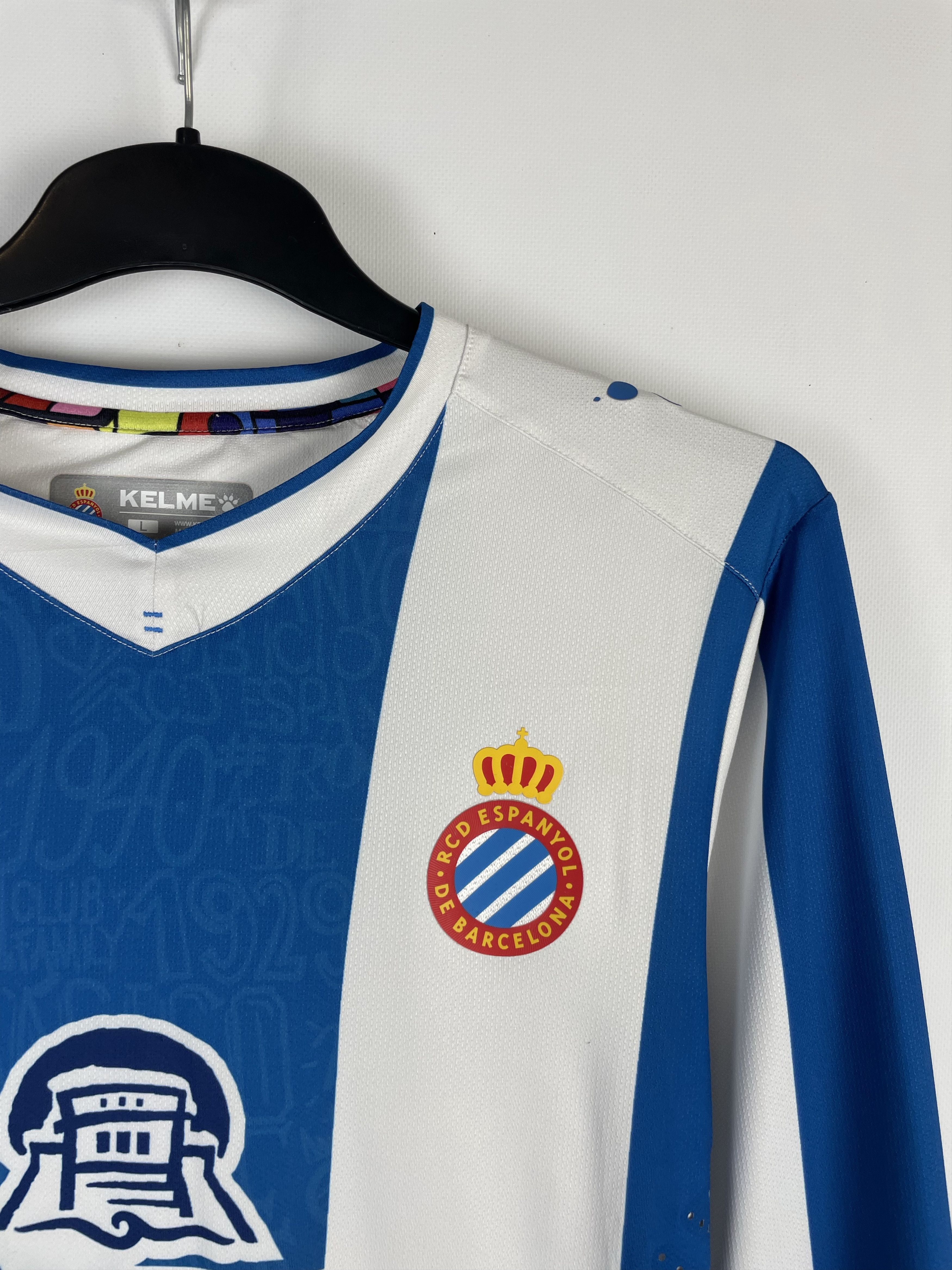Vintage Kelme Espanyol Jersey Long Sleeve Home Size US L / EU 52-54 / 3 - 4 Thumbnail