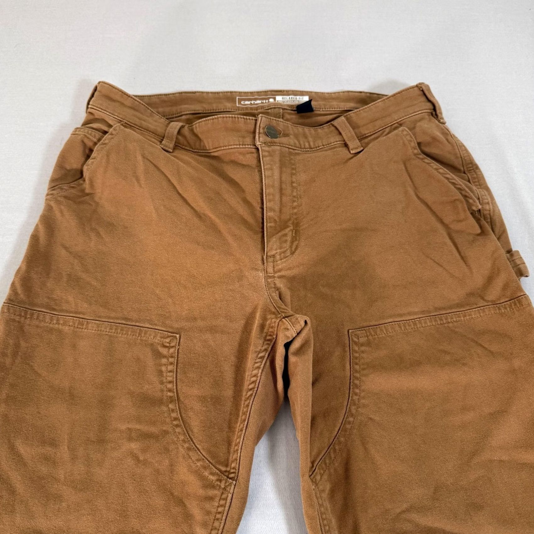Carhartt Carhartt Pants Women 12 Tall Brown Double Knee Rugged Flex Carpenter Relaxed Fit Size 34" / US 12 / IT 48 - 3 Thumbnail