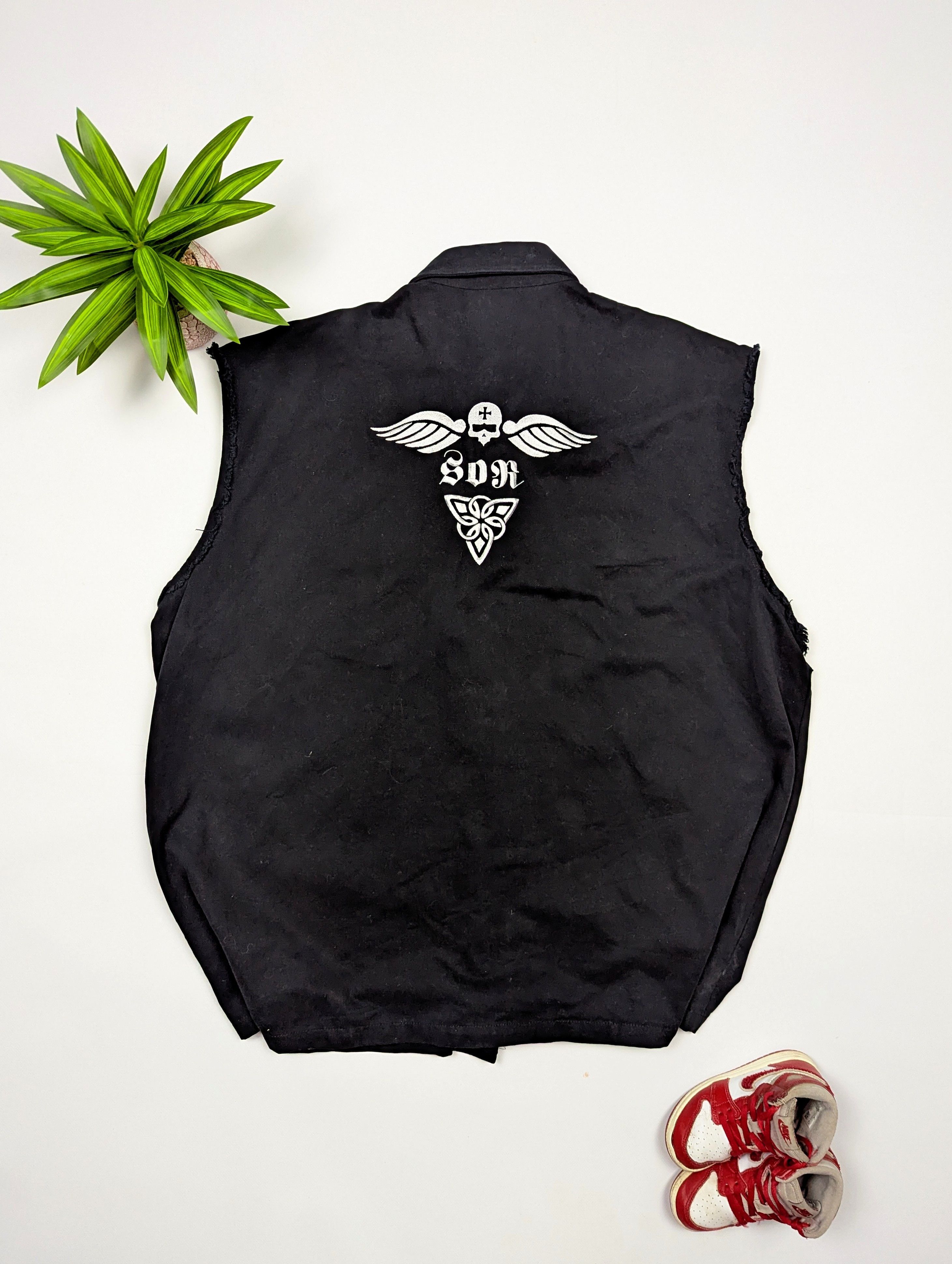 Hysteric Glamour Souls of Rock Sleeveless Denim Vest Men’s 3XL Black Skull Size US XXL / EU 58 / 5 - 7 Thumbnail