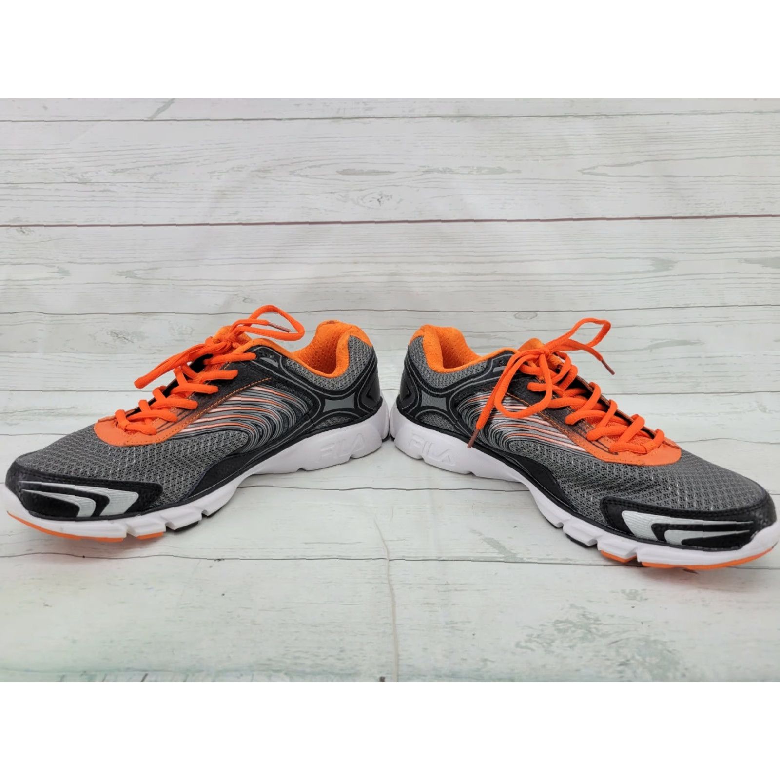 Fila FILA Sneaker Men’s 11.5 Gray Orange 1SR20952-054 Running Memory Foam Cross Training Low Top Size US 11 / EU 44 - 7 Thumbnail