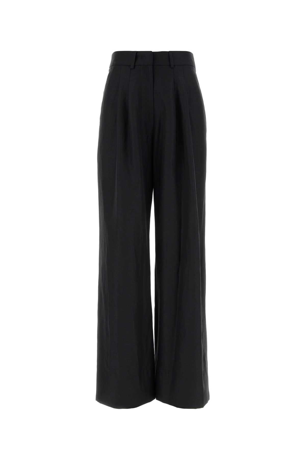 PT Torino Black Twill Wide-Leg Frankie Pant Size 27" / US 4 / IT 40 - 1 Thumbnail