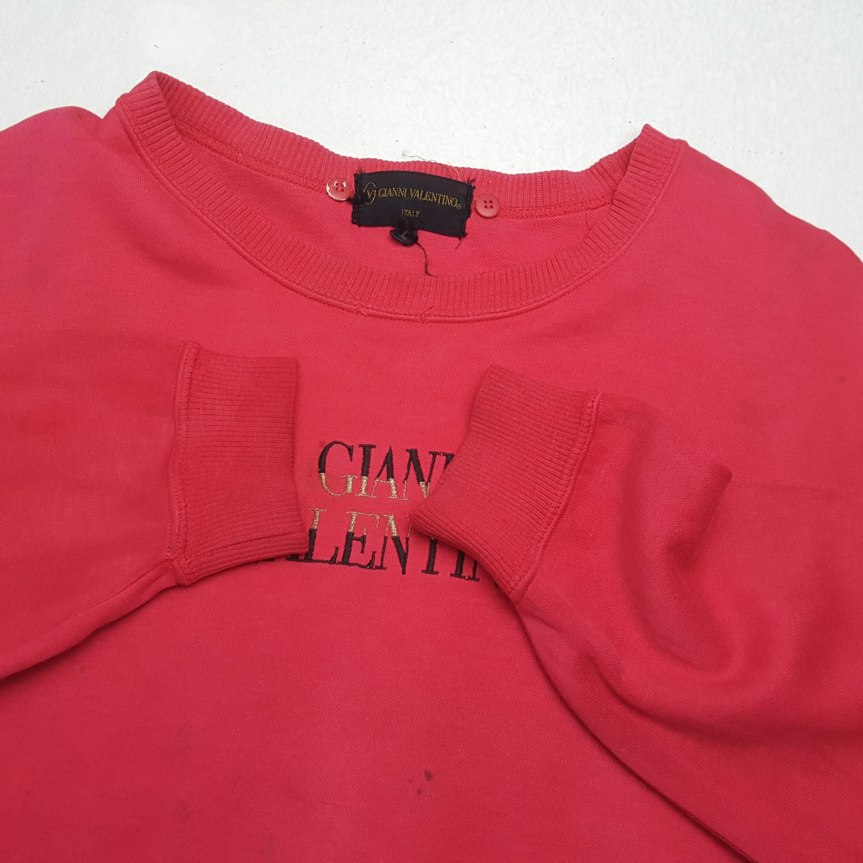 Valentino × Vintage GIANNI VALENTINO Spellout Design Sweatshirt Size US S / EU 44-46 / 1 - 9 Thumbnail