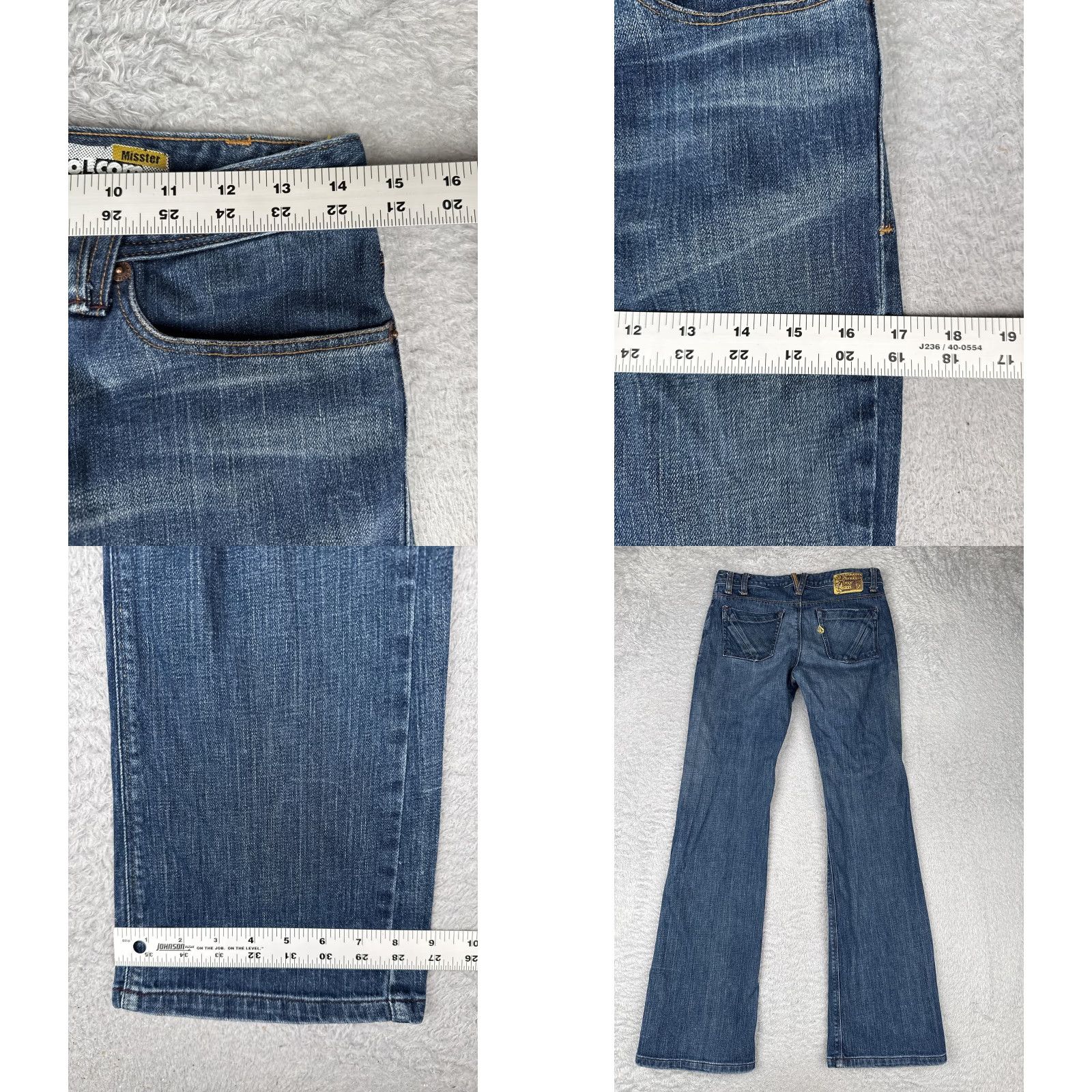Volcom Volcom Jeans Women 28x32 Blue Misster Bootcut Denim Stretch Button Fly Jeans Women Size 28" / US 6 / IT 42 - 9 Thumbnail