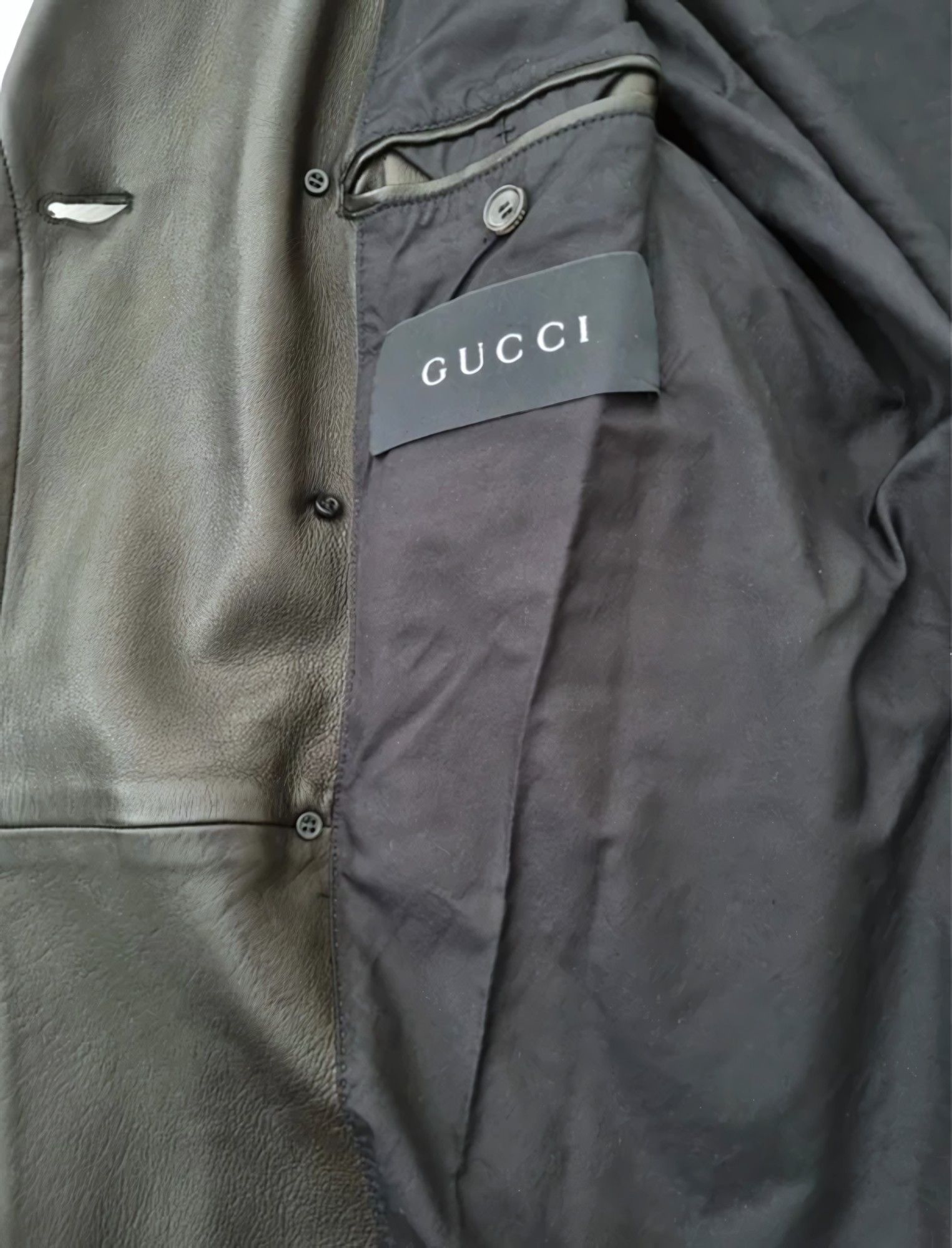 Gucci A/W 2003 ARMY LEATHER COAT BY TOM FORD Size US M / EU 48-50 / 2 - 3 Thumbnail