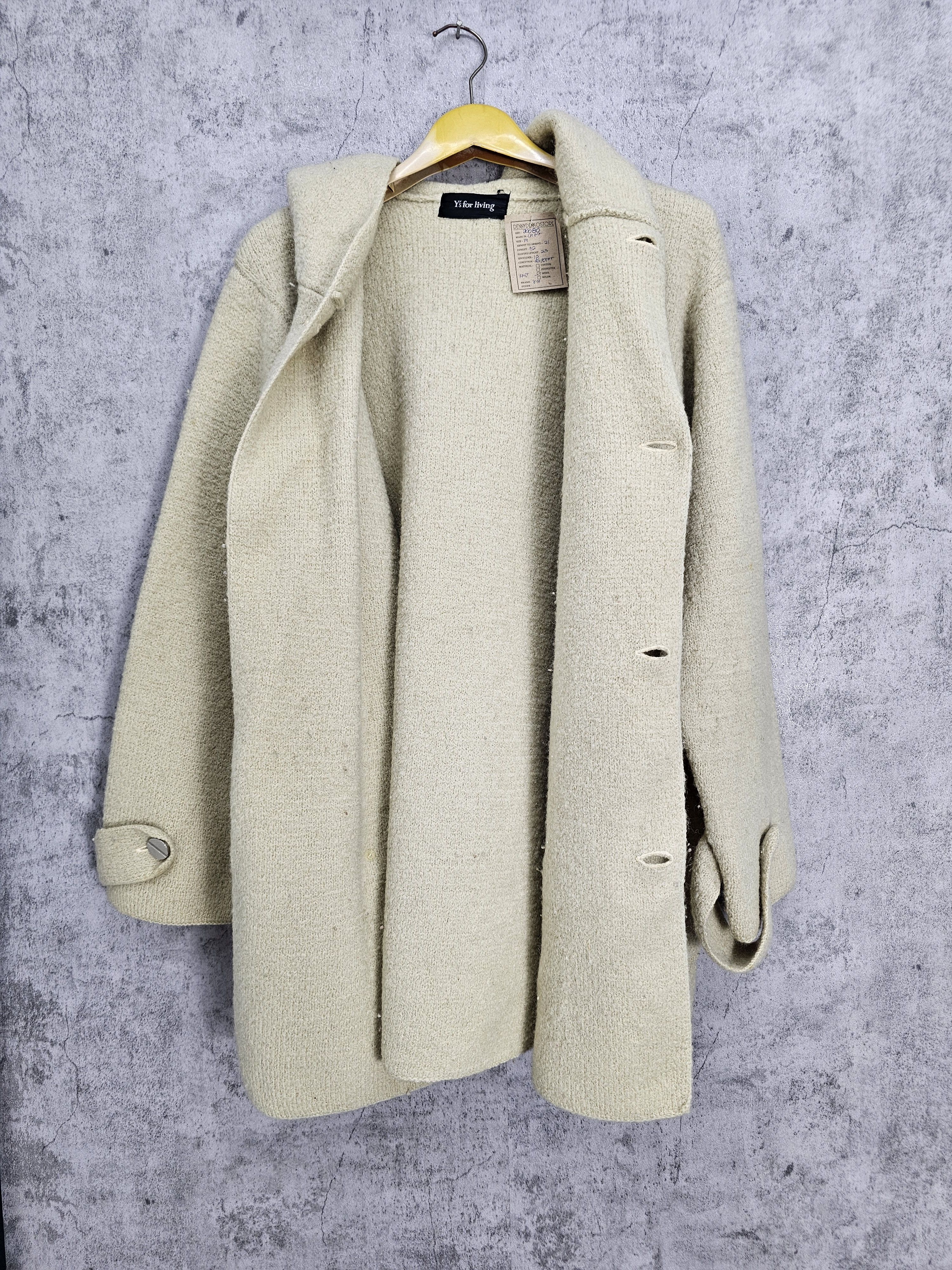 Japanese Brand Y's For Living Yohji Yamamoto Knit Wool Coat Jacket J0080 Size US M / EU 48-50 / 2 - 3 Thumbnail