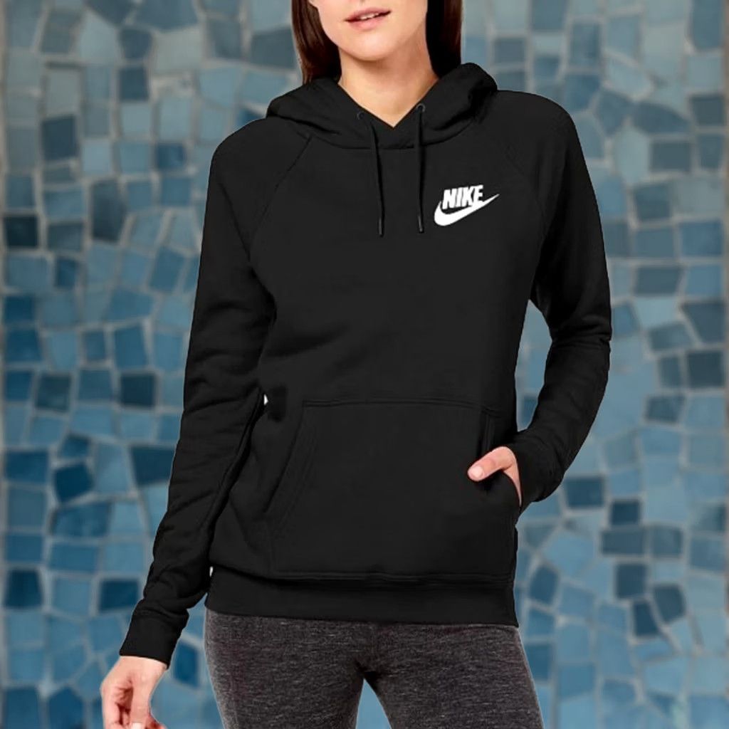 Nike VINTAGE Nike Hoodie Women L Rally Fleece Drop Shoulder Sportswear NSW PulloverSweatshirt Size L / US 10 / IT 46 - 1 Thumbnail