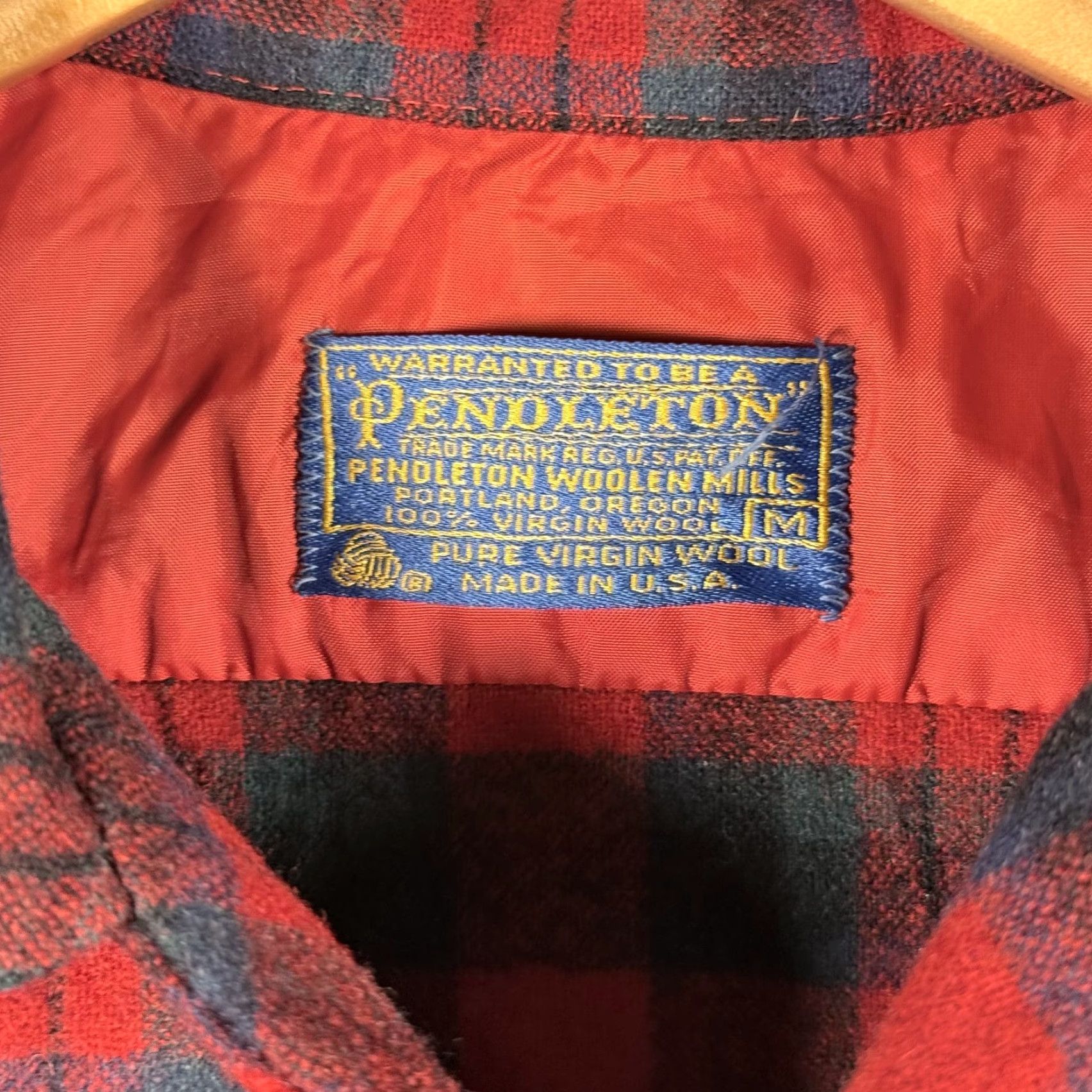 Pendleton VINTAGE Pendleton Shirt Plaid Wool USA Made Medium Blue Red Mens Size US M / EU 48-50 / 2 - 4 Thumbnail