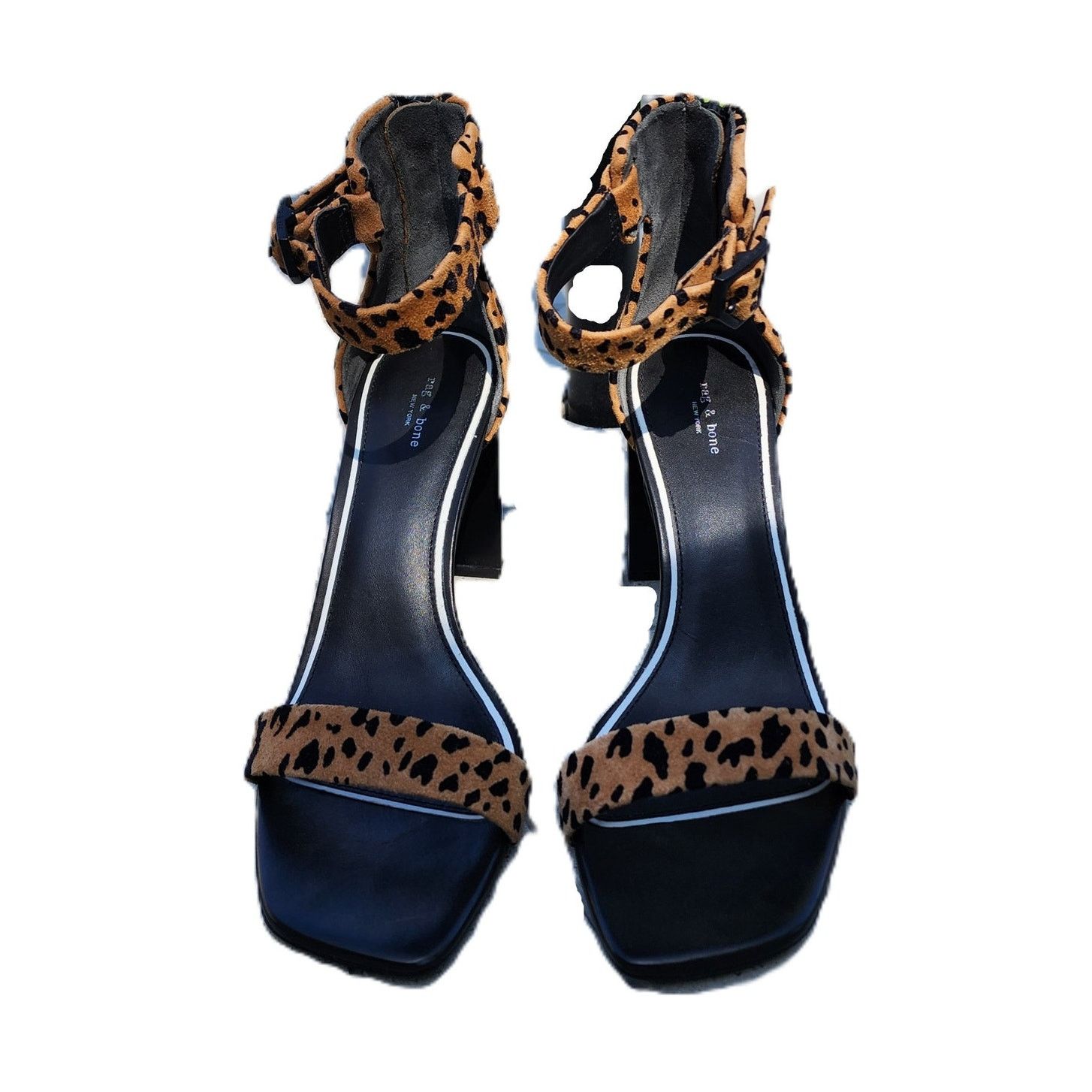 Rag & Bone Rag & Bone Ellis Cheetah Suede Open Toe Sandals 38.5 Size US 8 / IT 38 - 3 Thumbnail
