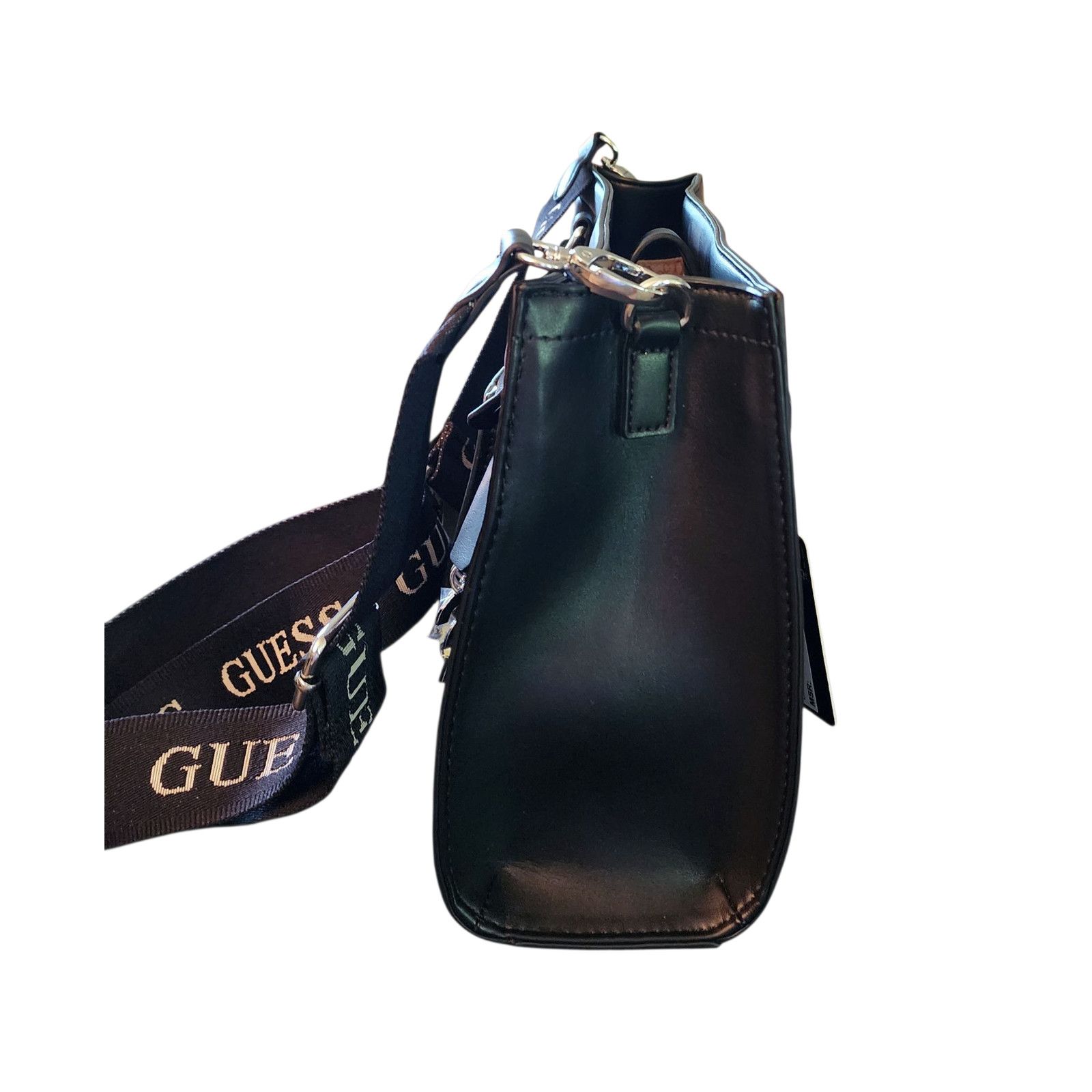 Guess Guess Finianan black faux leather satchel crossbody bag Size ONE SIZE - 3 Thumbnail