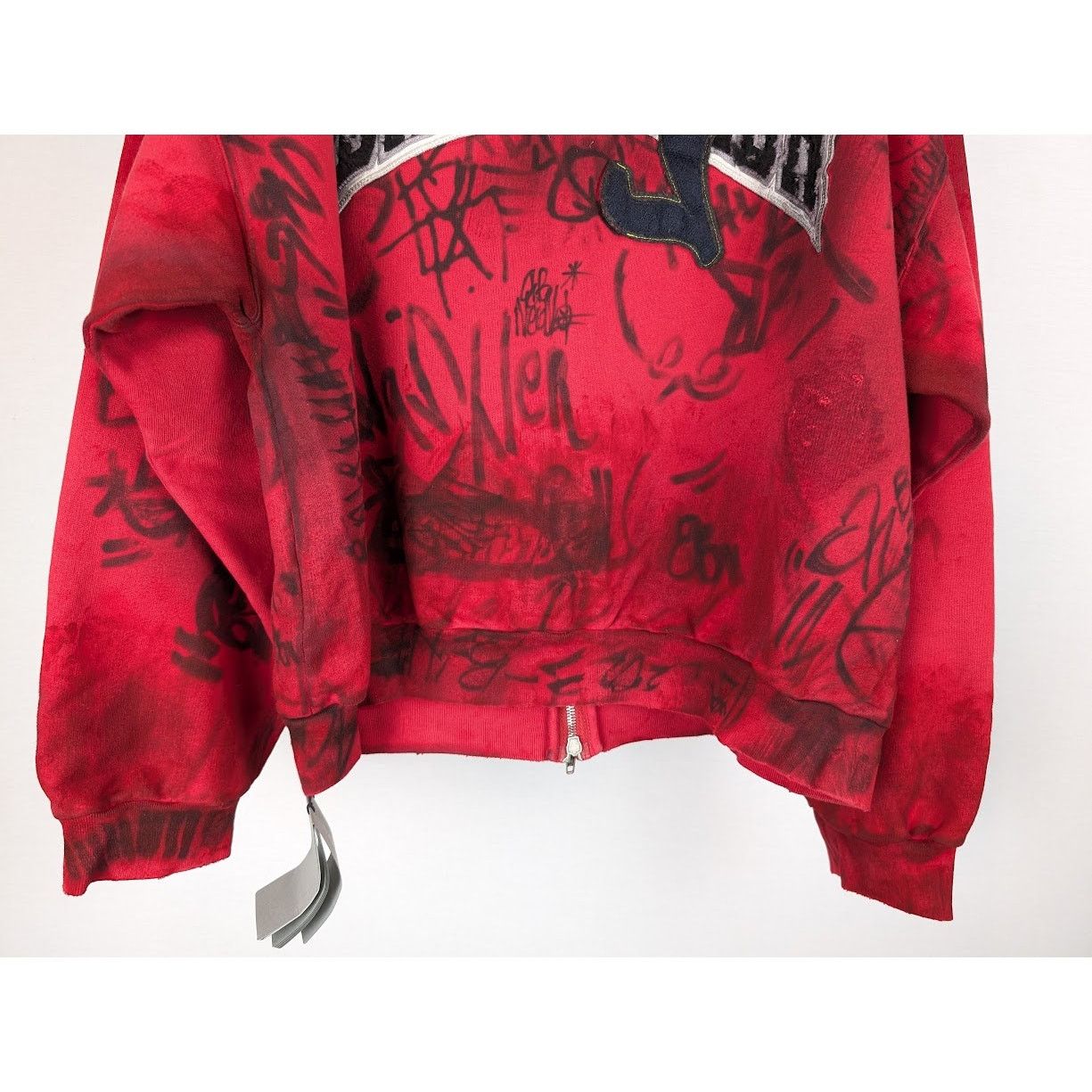 Balenciaga o1rshd1 Skater Zip Hoodie in Red Size US S / EU 44-46 / 1 - 13 Thumbnail