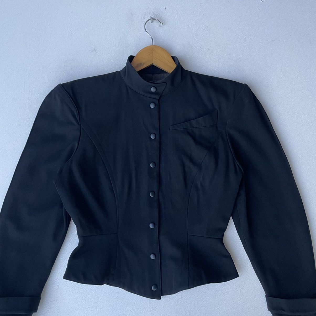 Thierry Mugler 80s THIERRY MUGLER Structured Snap-Button Hourglass Jacket Size S / US 4 / IT 40 - 5 Thumbnail