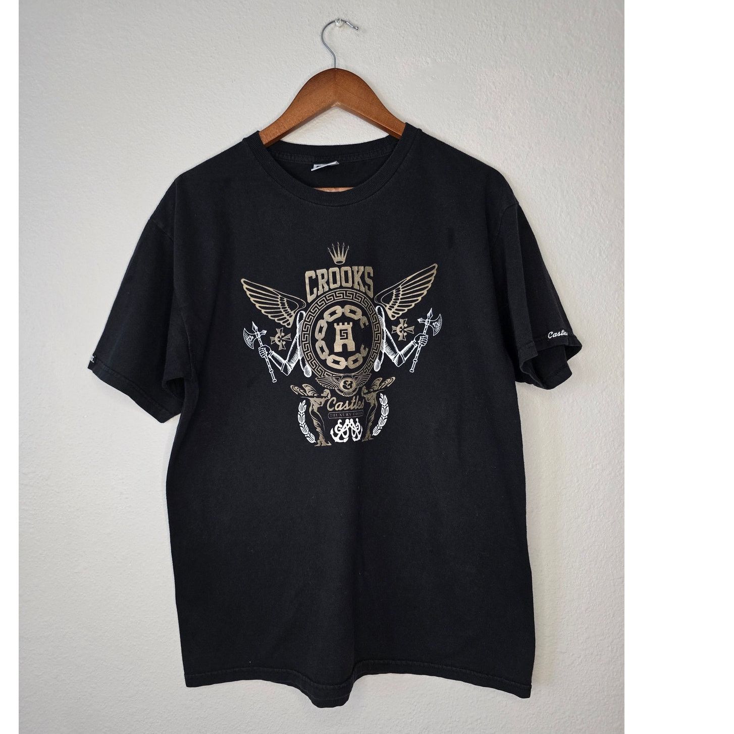 Other Crooks & Castle Shirt Mens L Urban Streetwear Black Y2K Tee Size US L / EU 52-54 / 3 - 1 Thumbnail